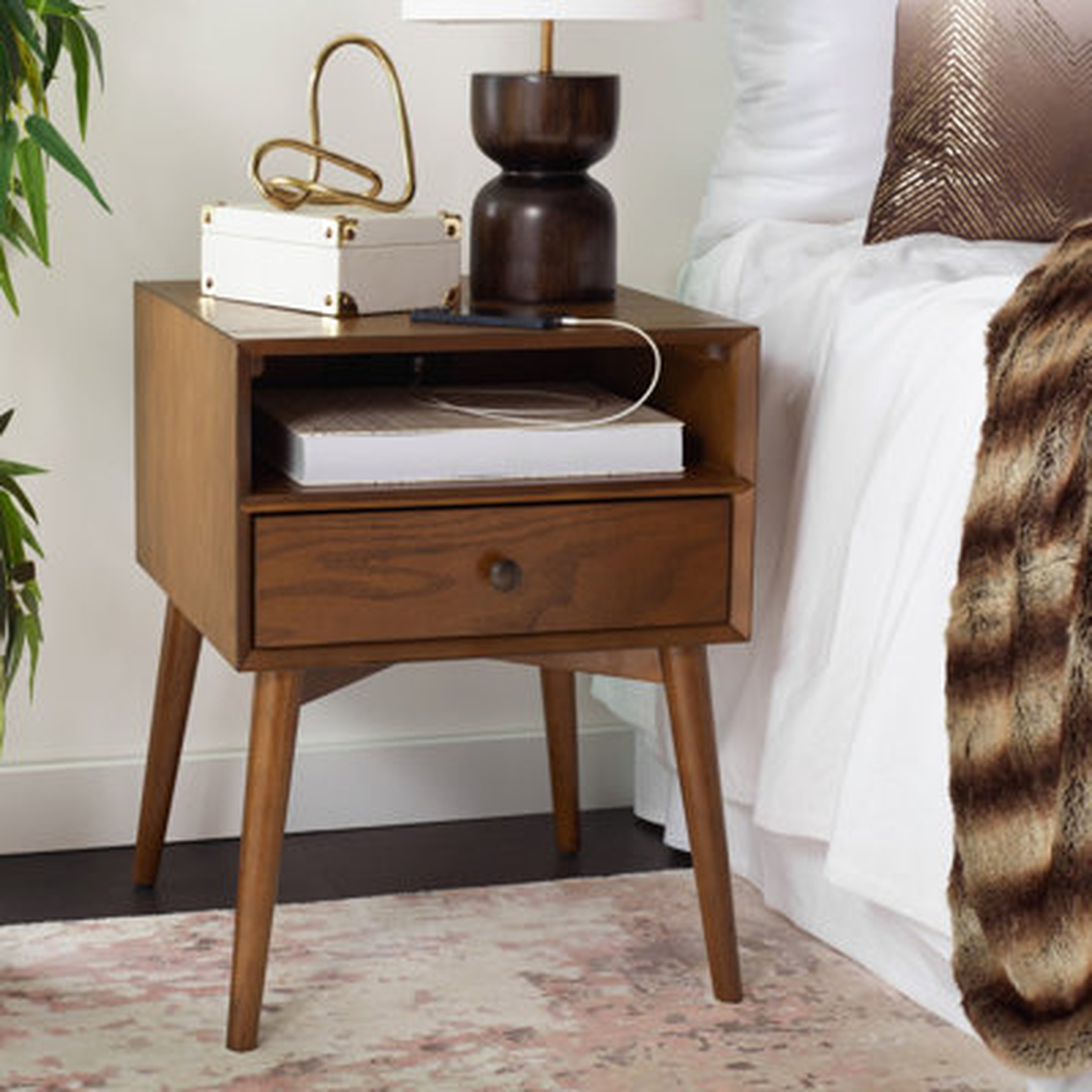Scully Nightstand With USB - Wayfair