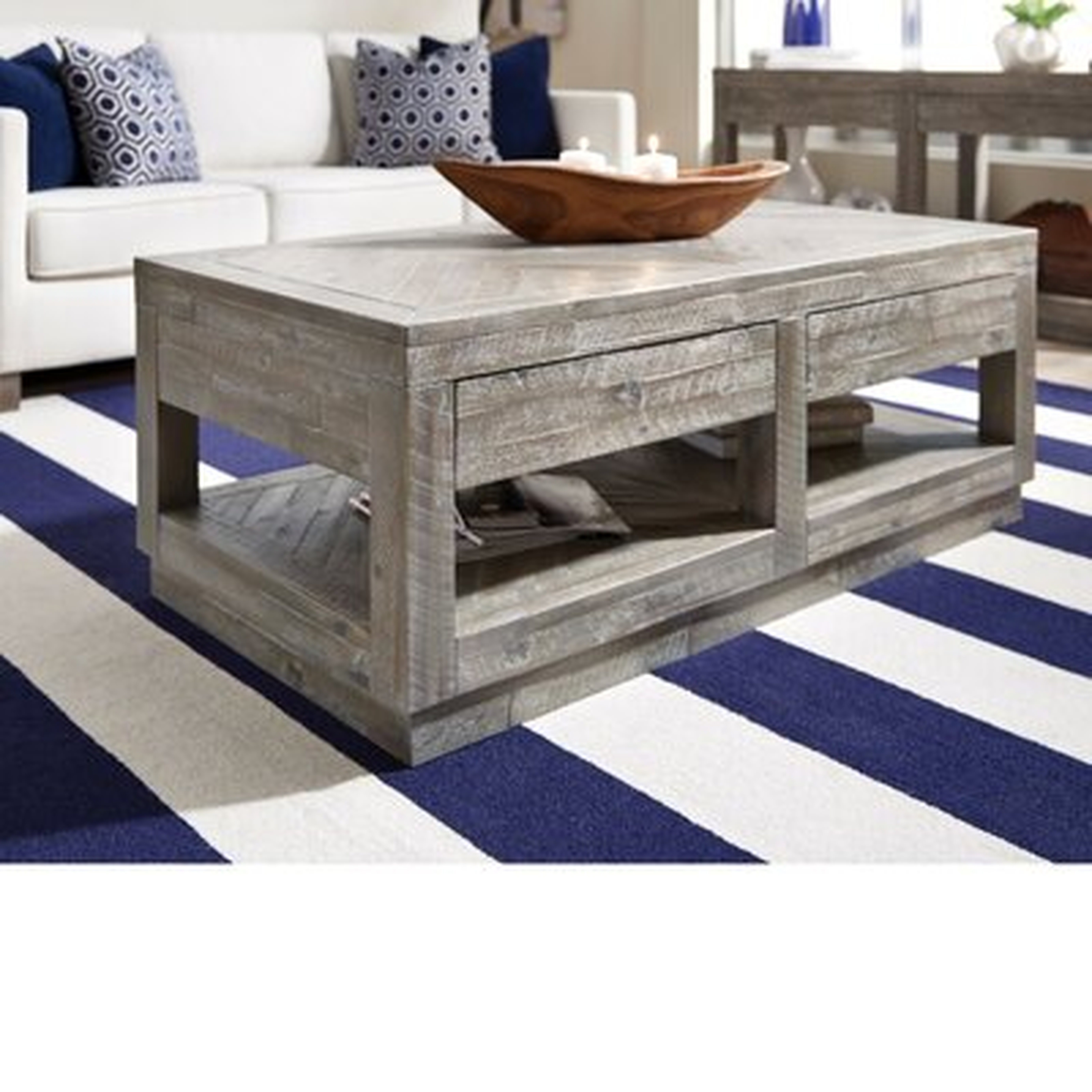 Maryville 2 Drawer and Bottom Shelf Coffee Table with Storage - Wayfair