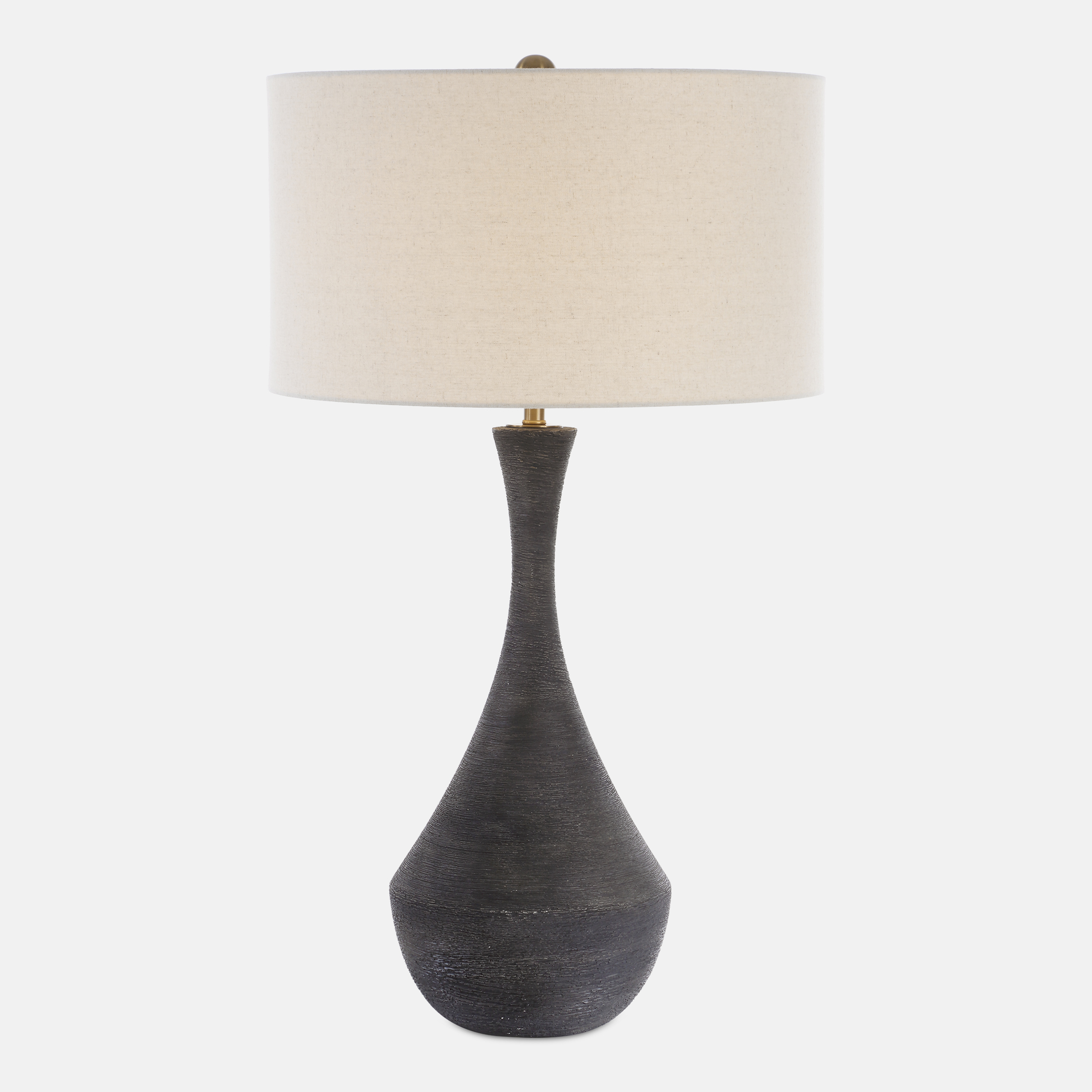 Helston Dark Charcoal Table Lamp - Uttermost