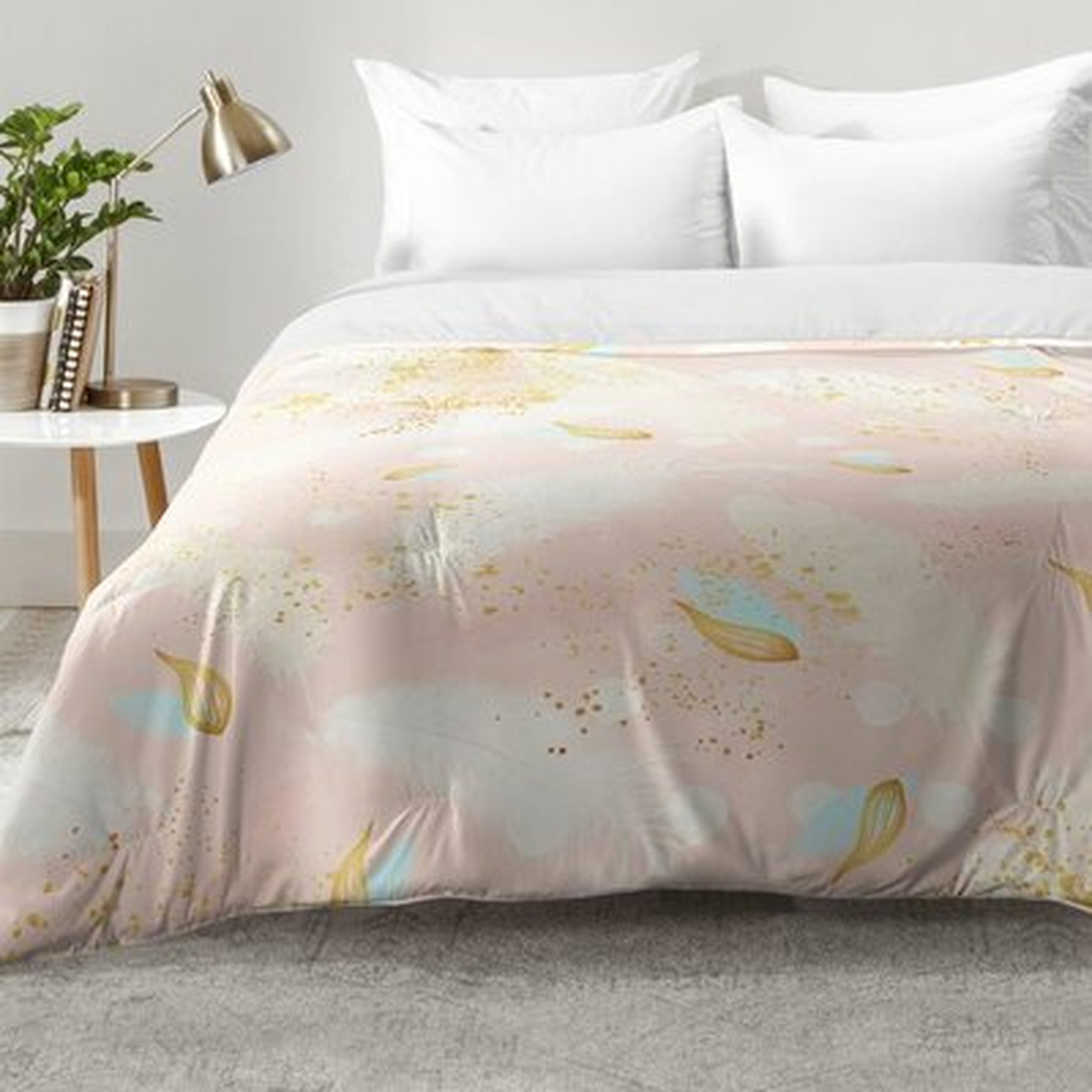 Abstract Painting with Feather Strokes Comforter Set - AllModern