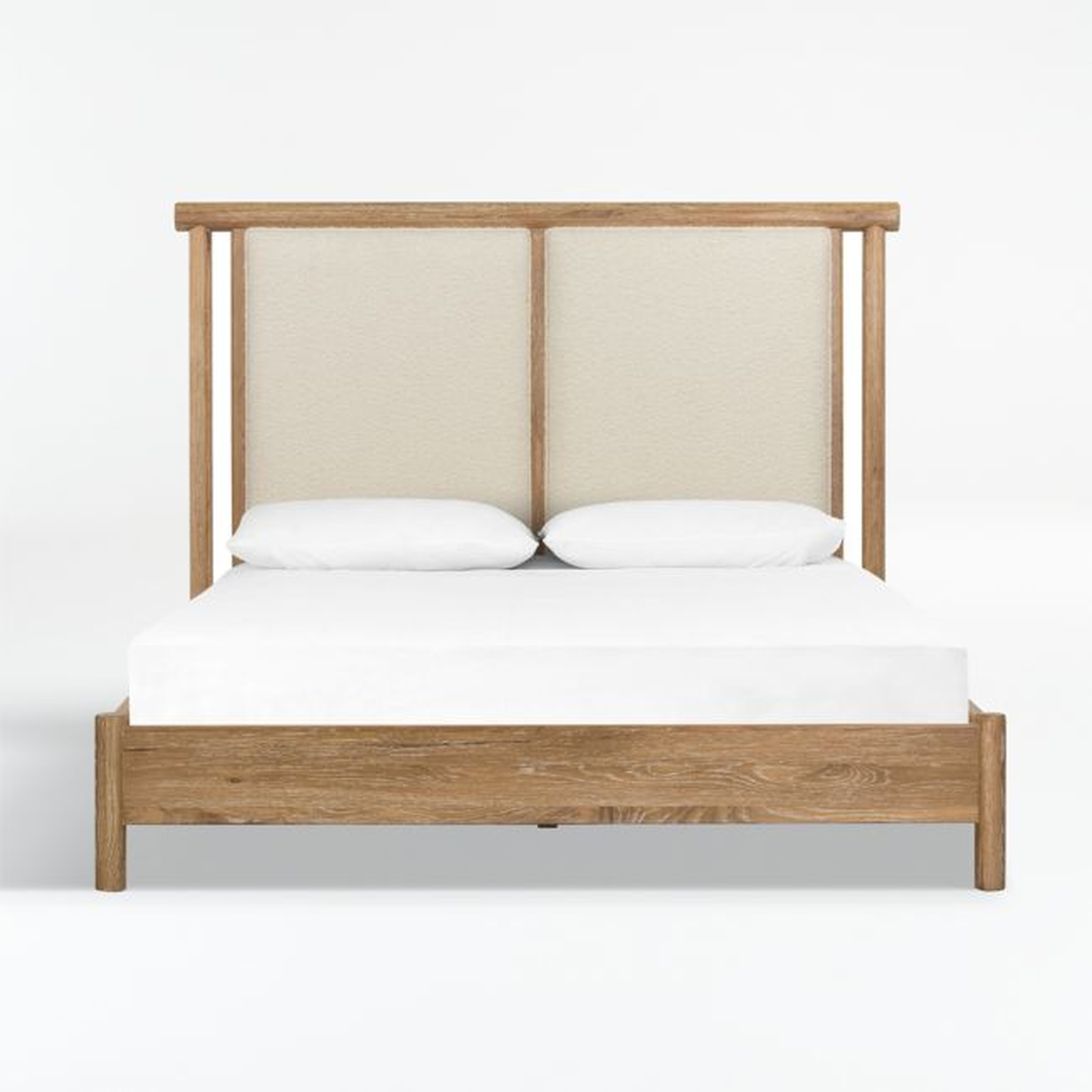 Edgebrook King Upholstered Wood Bed - Crate and Barrel