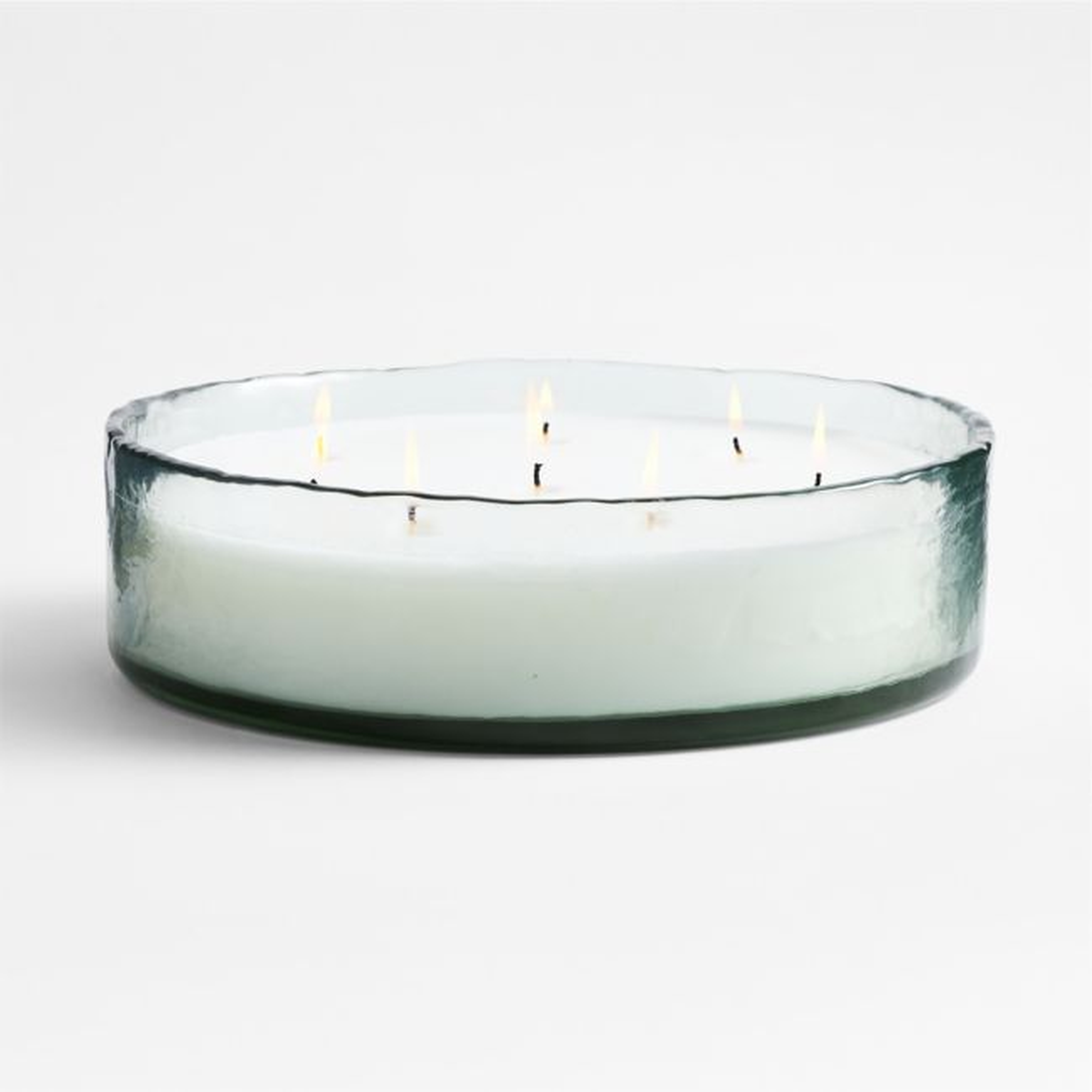 Vetro 8-Wick Green Glass Citronella Candle - Crate and Barrel