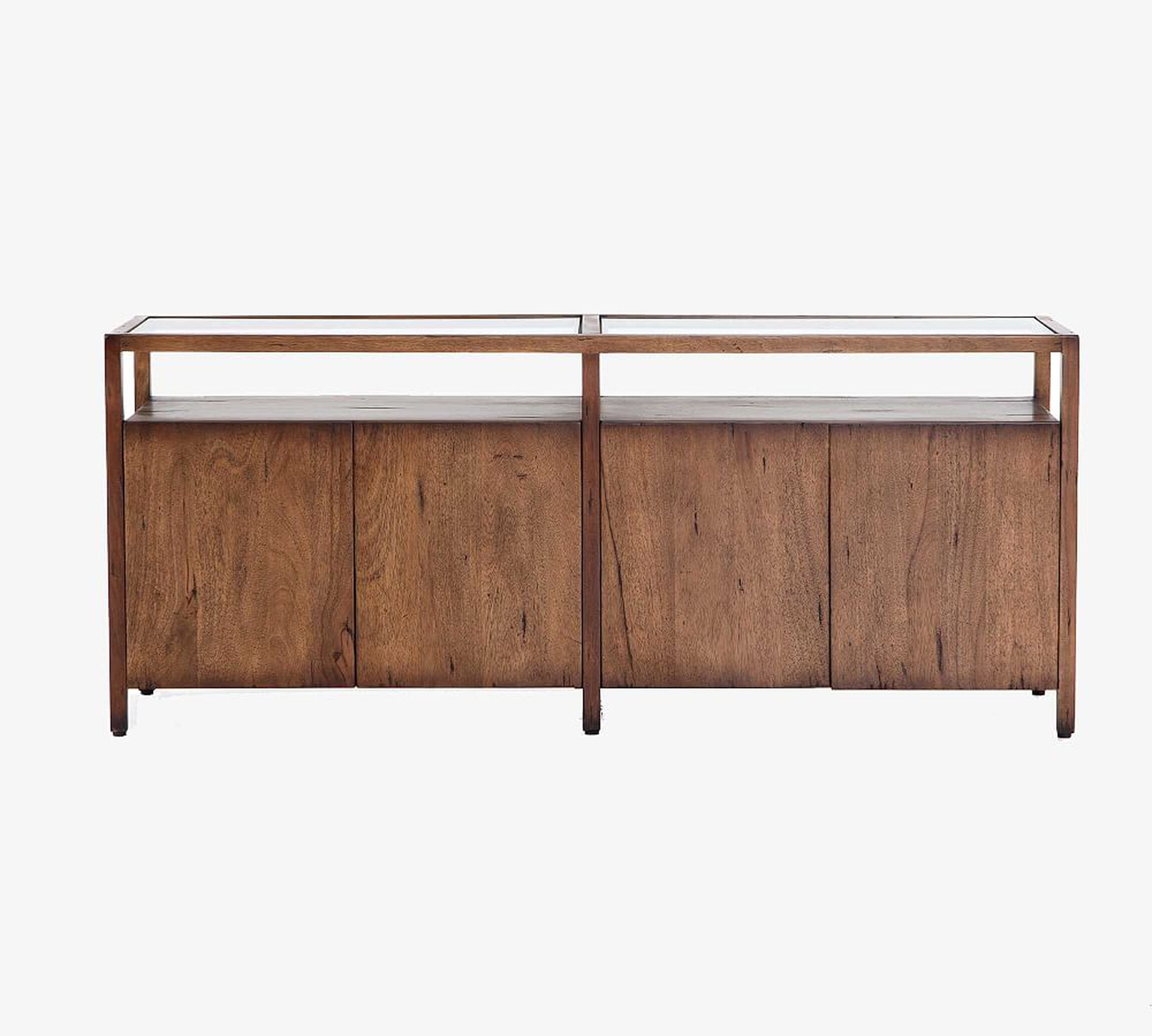 Parkview Reclaimed Wood Media Console, Fruitwood, 70" - Pottery Barn