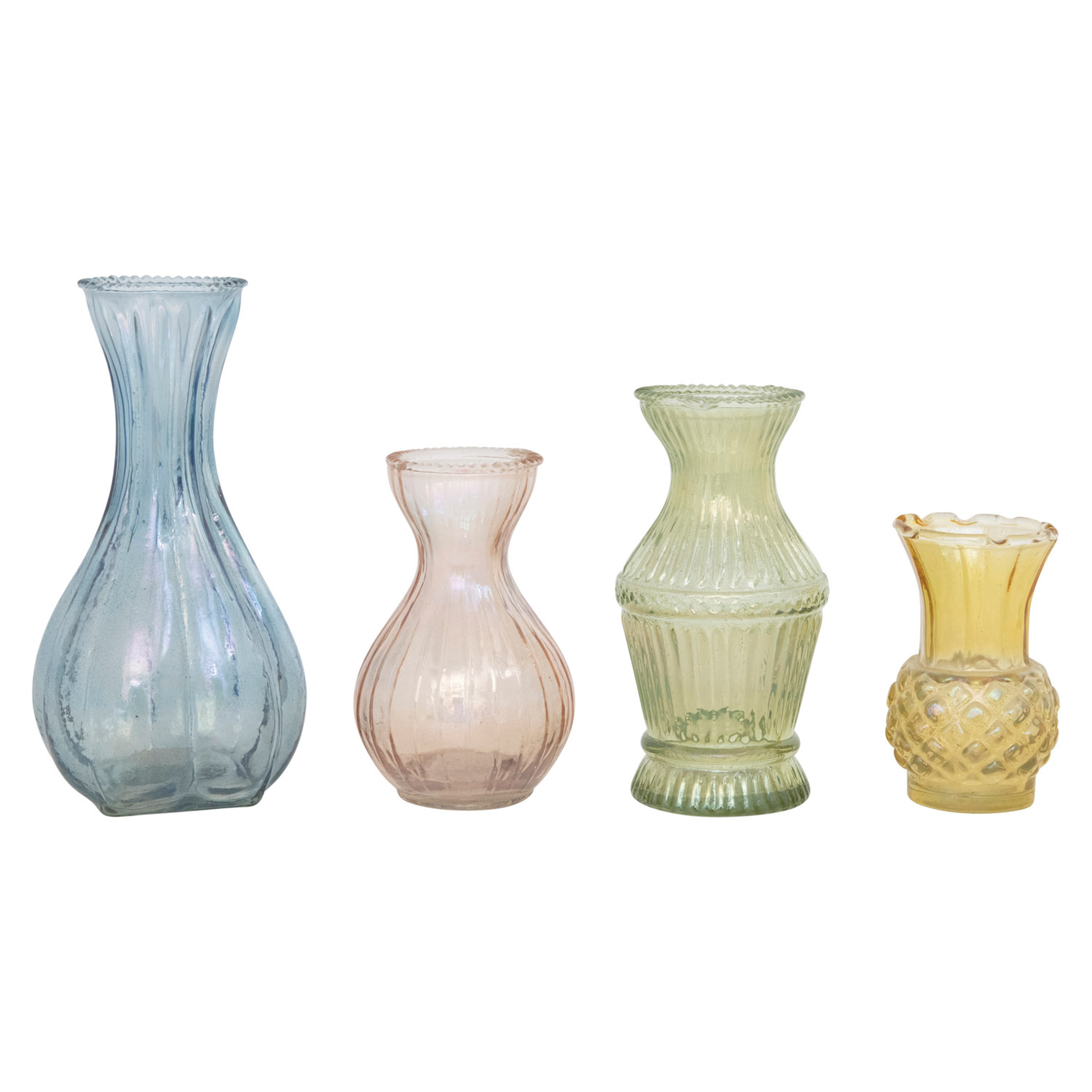 Debossed Glass Vases - Creative Co-Op