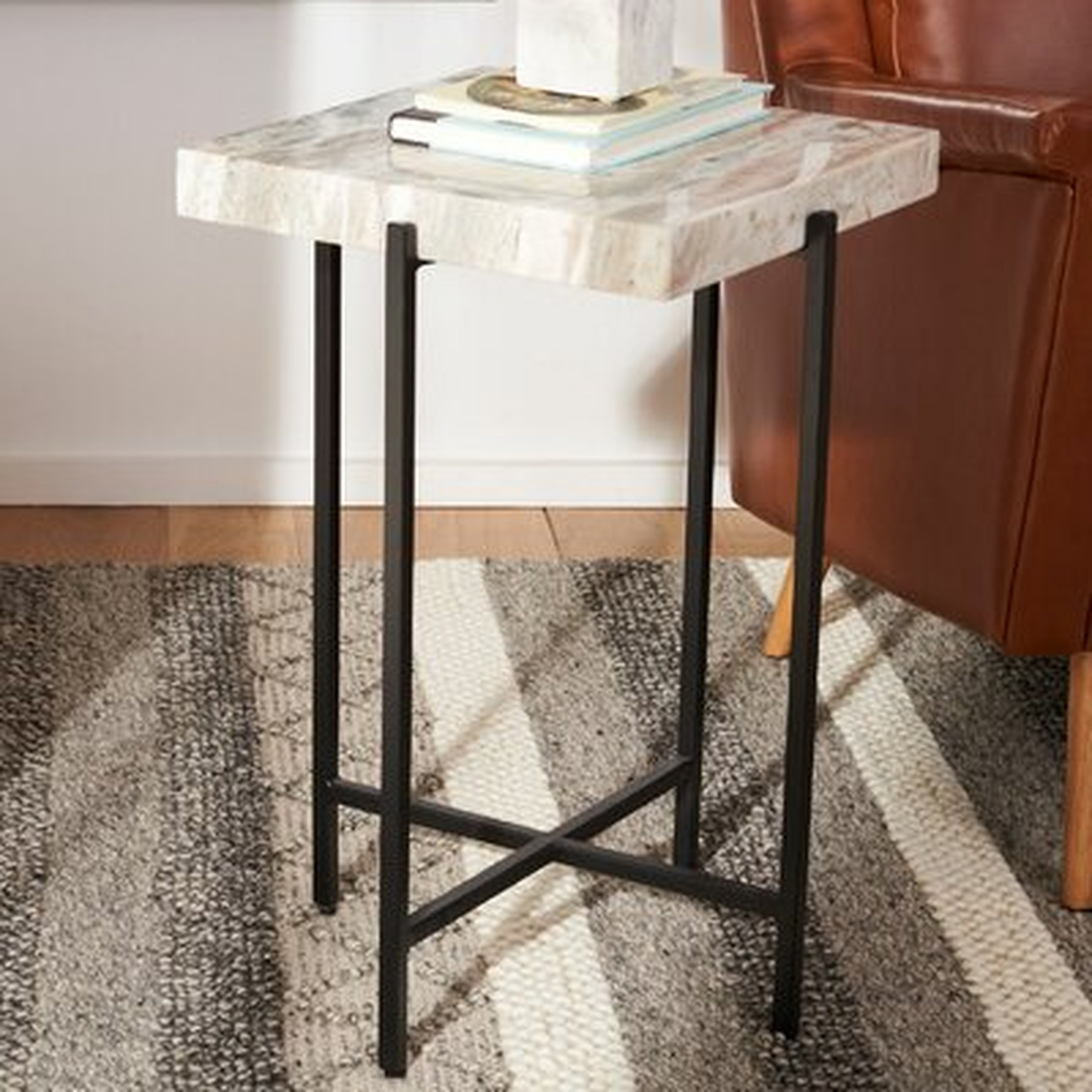 Timor Marble Top End Table - Wayfair