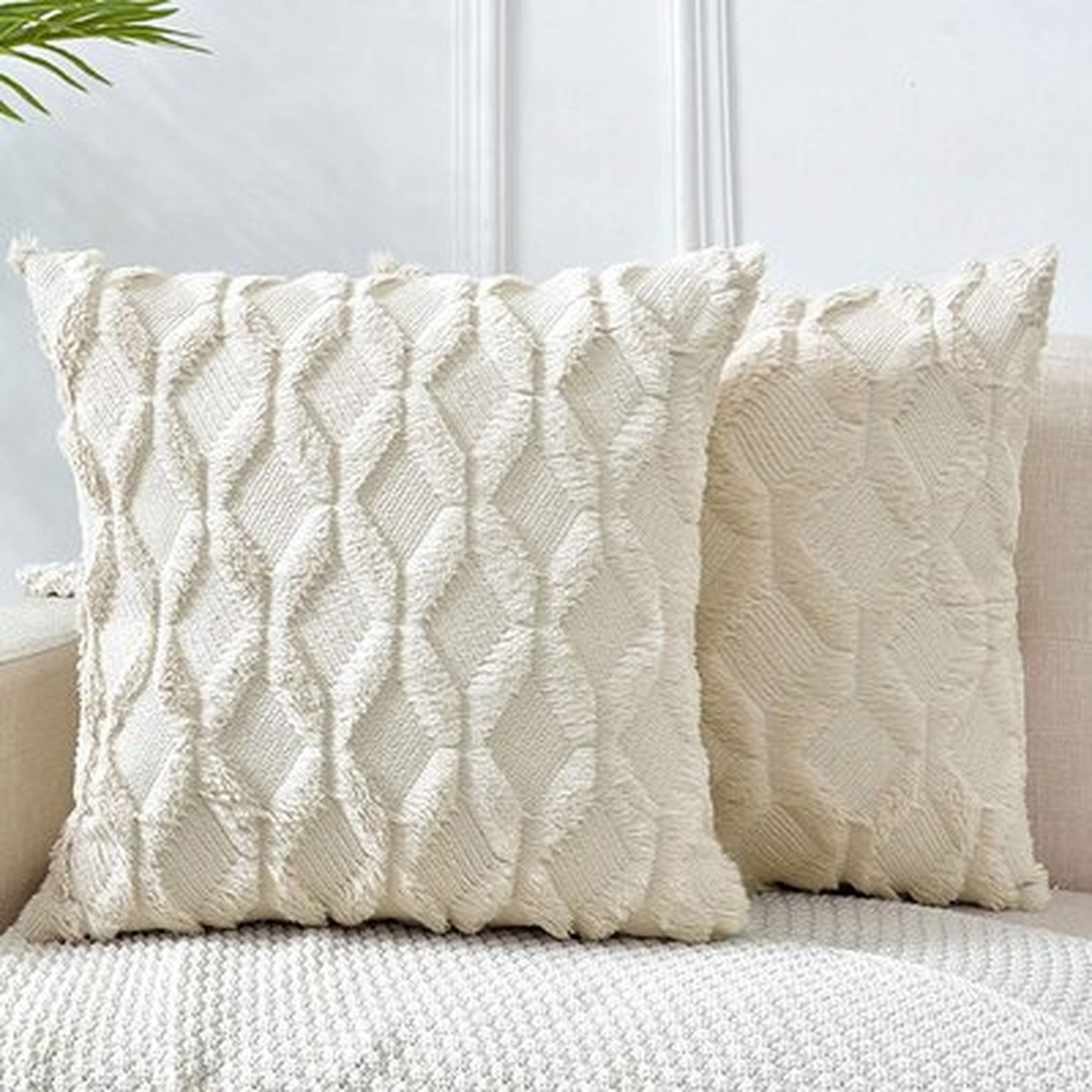 Set Of 2 Square 18 By 18 Throw Pillows With Inserts - Wayfair