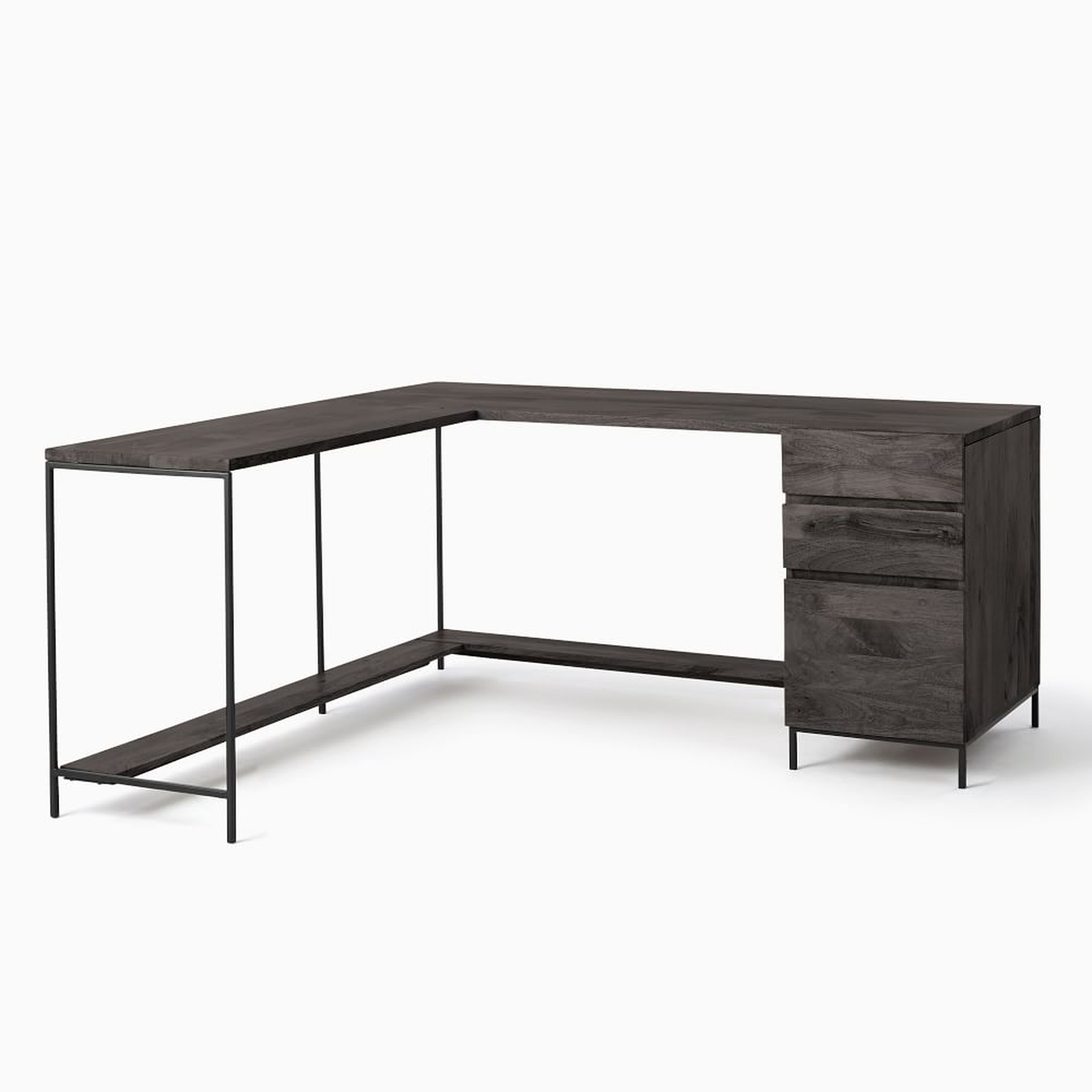 We Industrial Storage Collection Black Set 4 Desk Top And Box File And Return With Shelf - West Elm