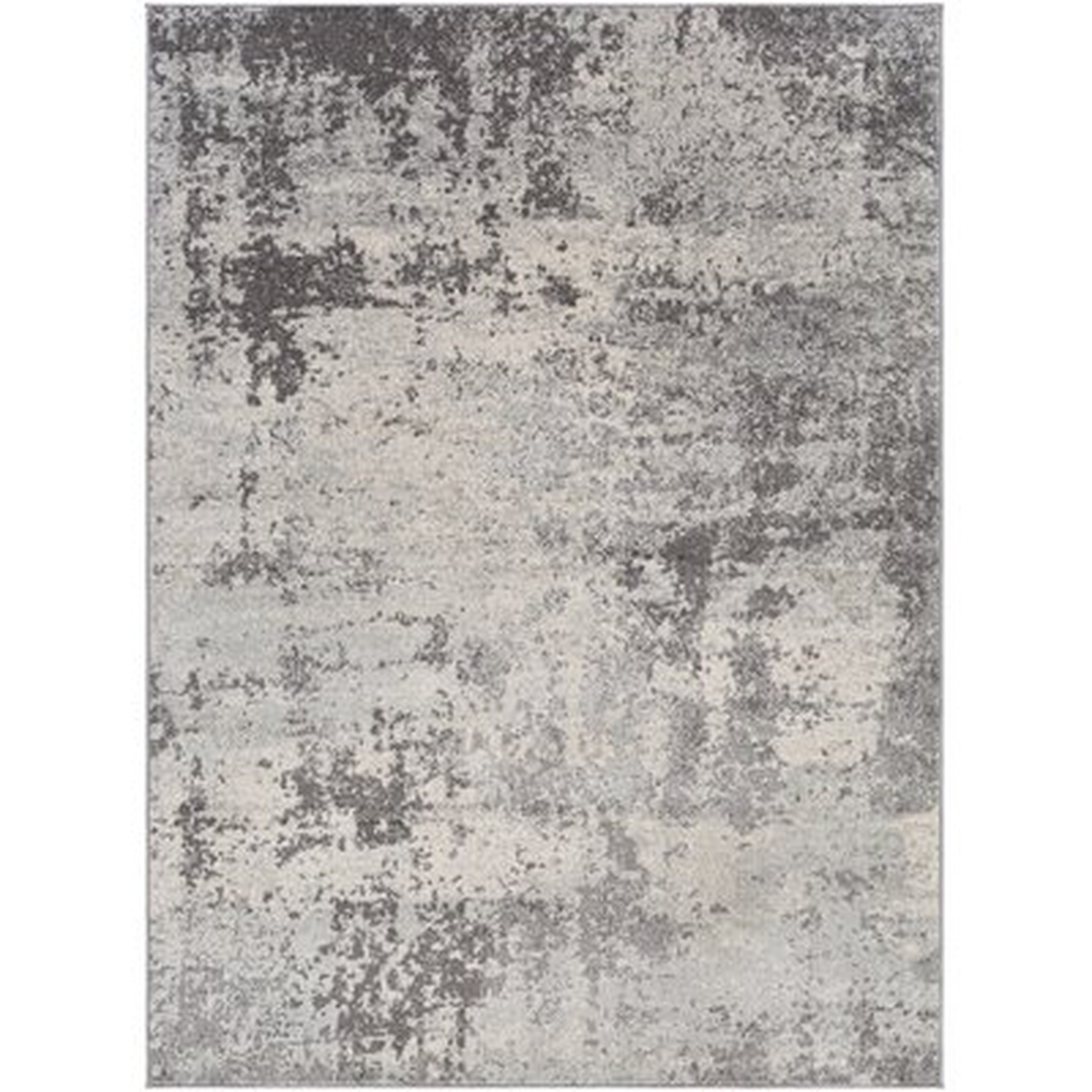 Barringer Abstract Gray Area Rug - Wayfair