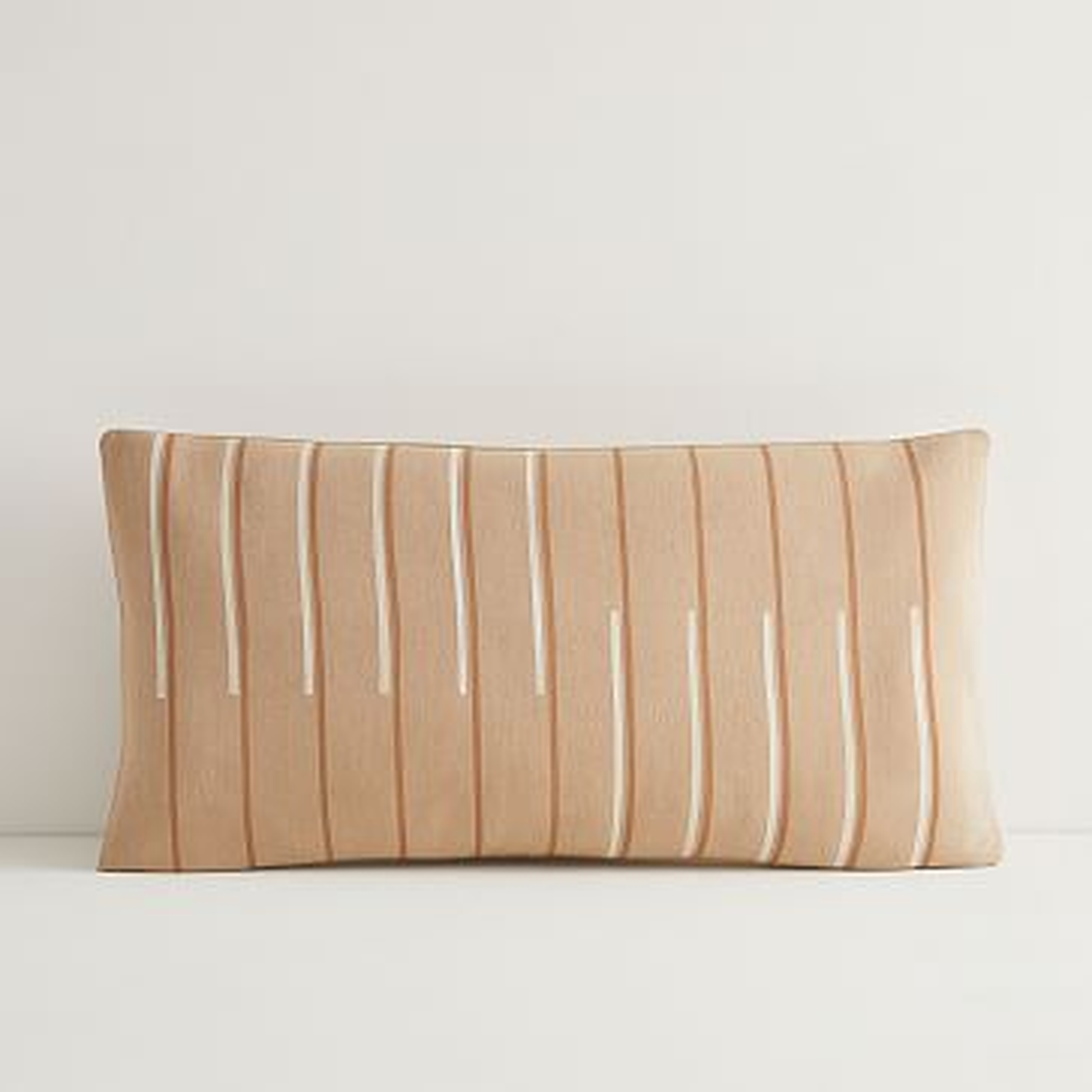 JUNEDAY Hana Lumbar Pillow Cover, Small, Hazelnut - West Elm