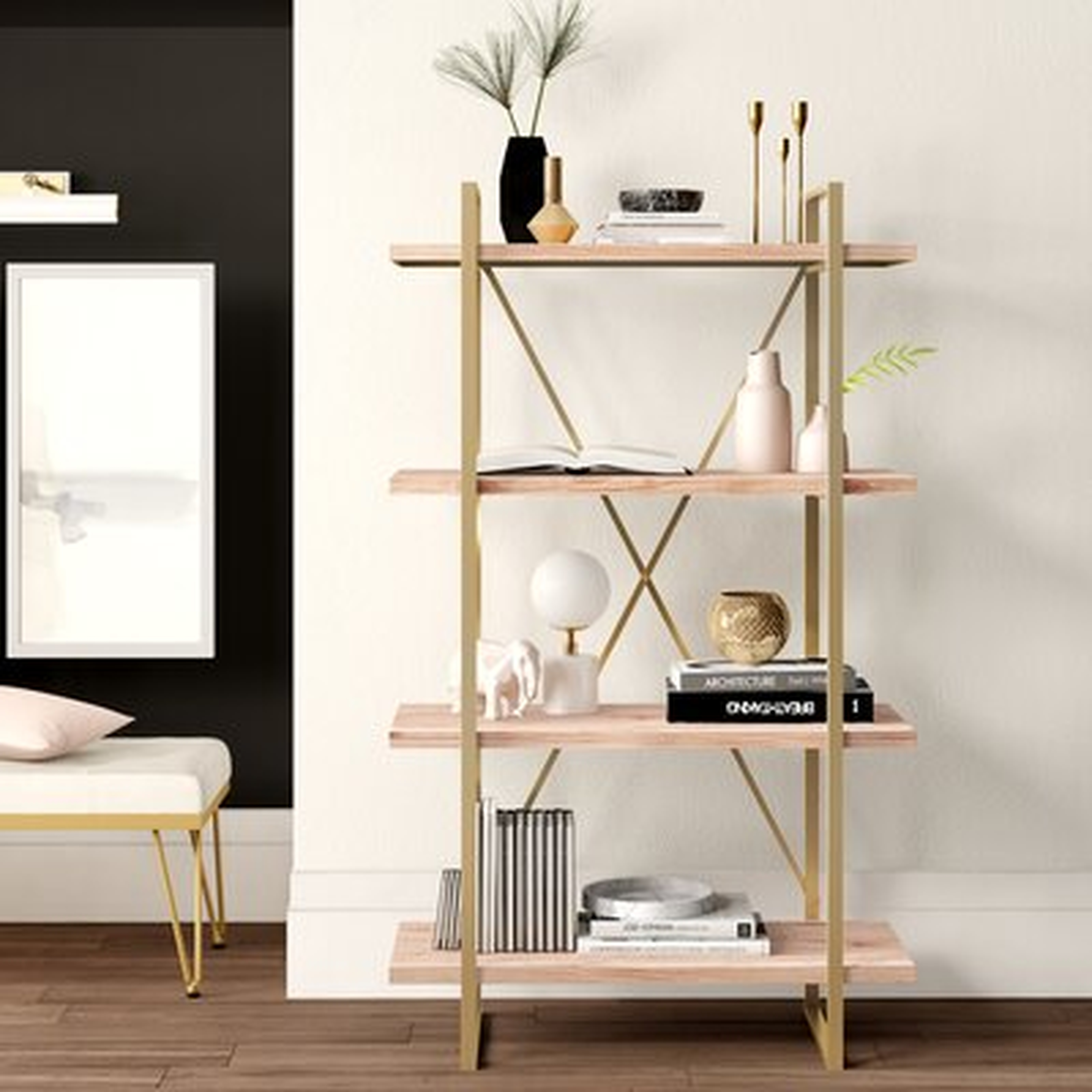 Cristobal Solid Wood Etagere Bookcase - Wayfair