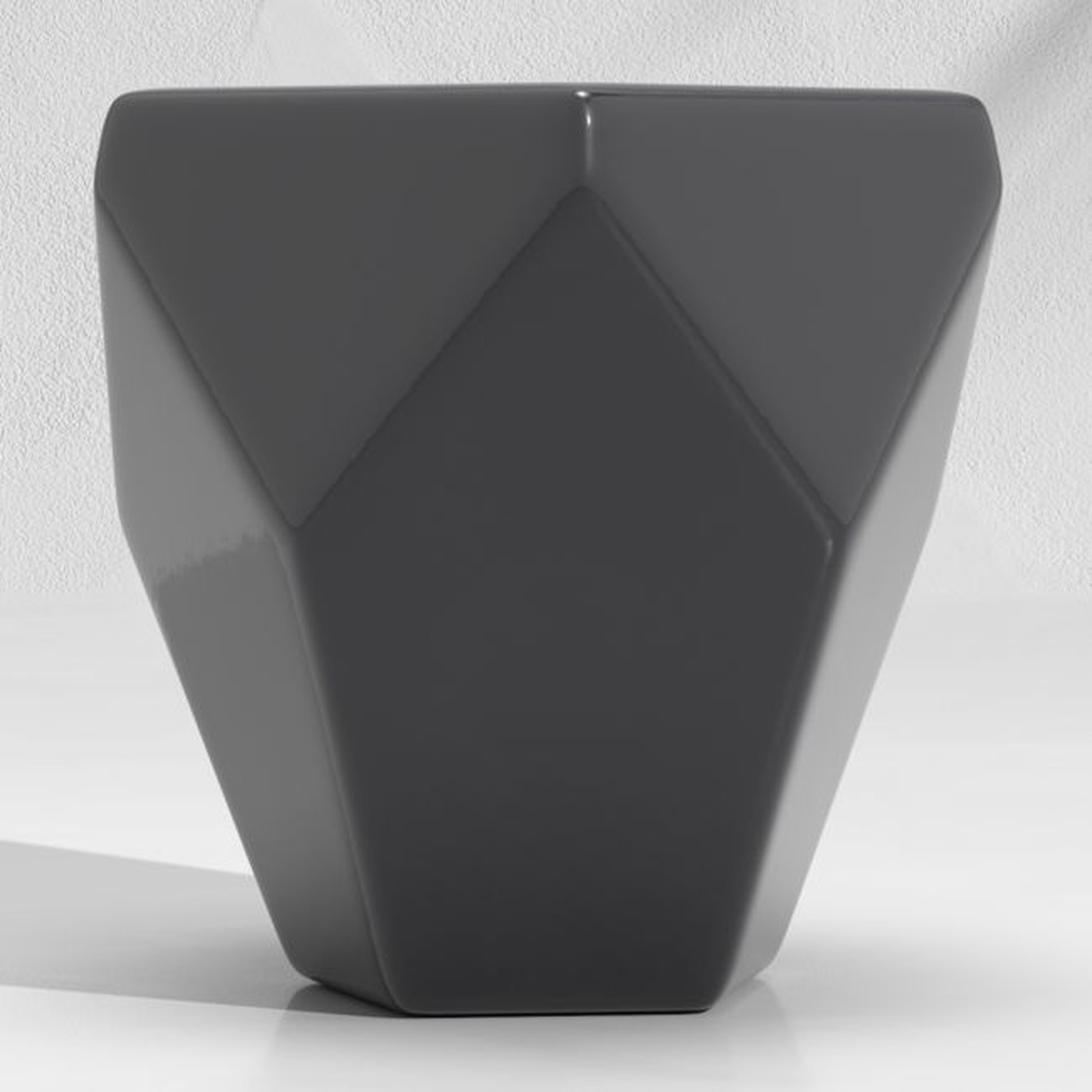 Faceted Black End Table - Crate and Barrel