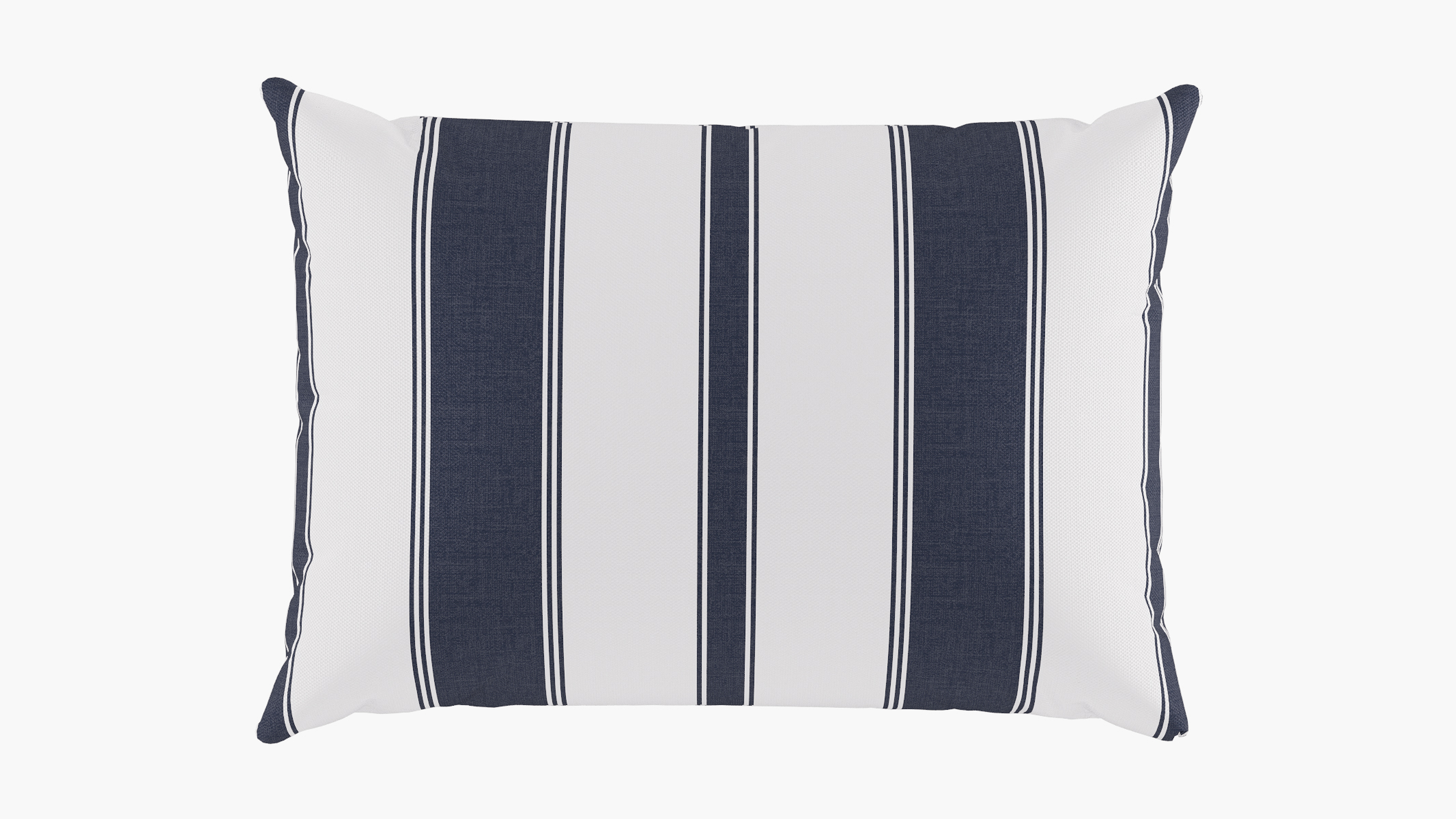 Outdoor 14" x 20" Lumbar Pillow, Navy Clarence Stripe, 14" x 20" - The Inside