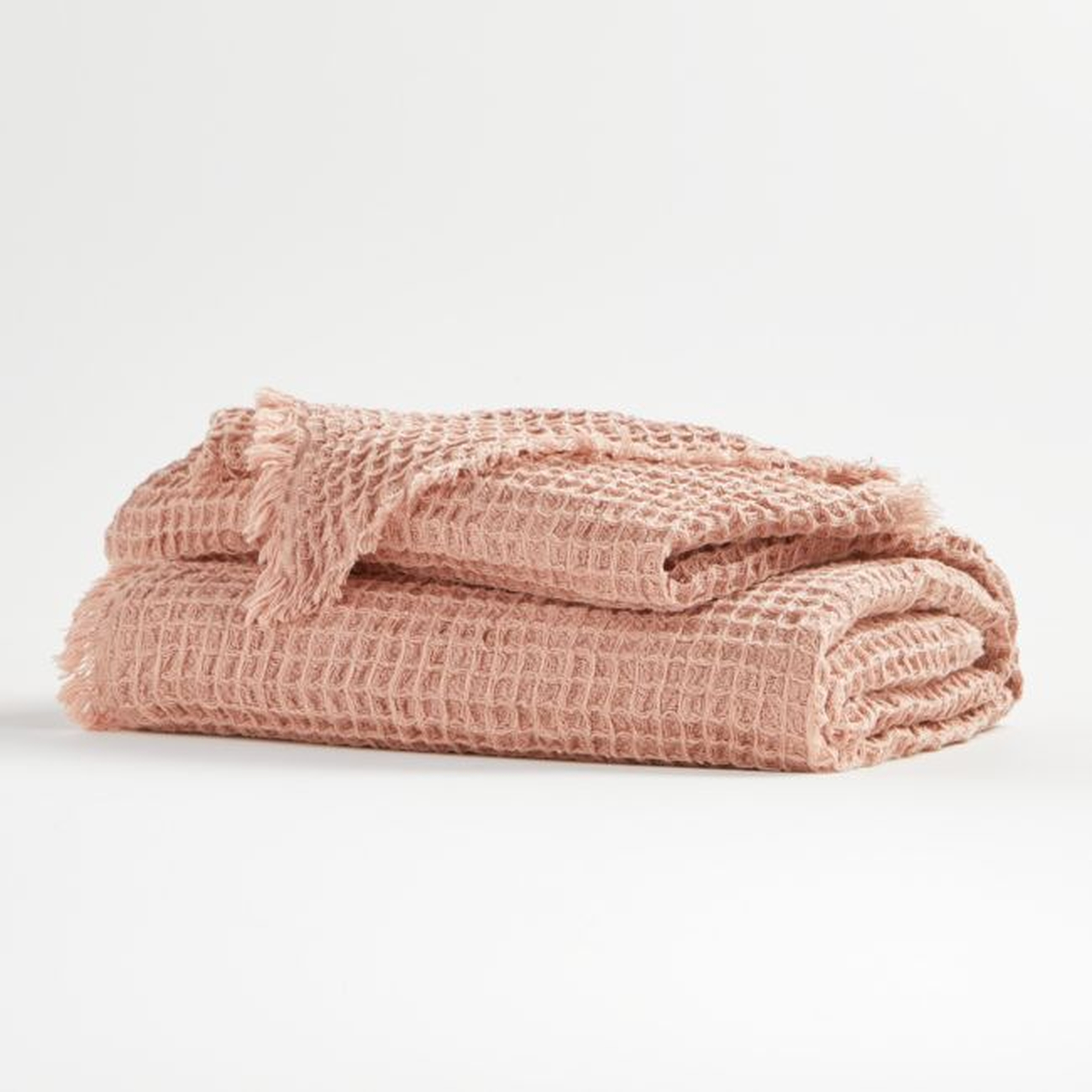 Pink Waffle Throw - Crate and Barrel
