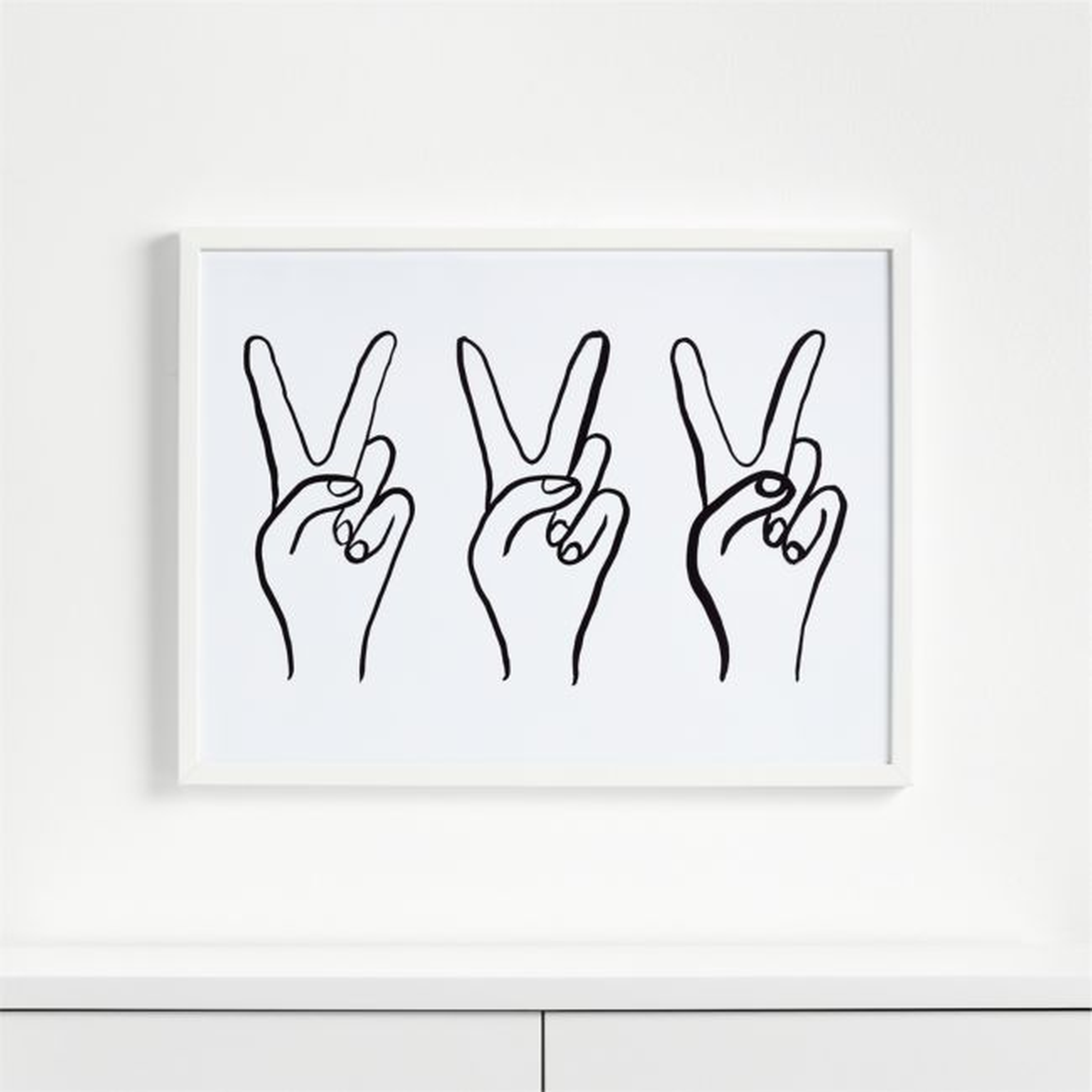 Peace Out Framed Wall Art Print - Crate & Kids