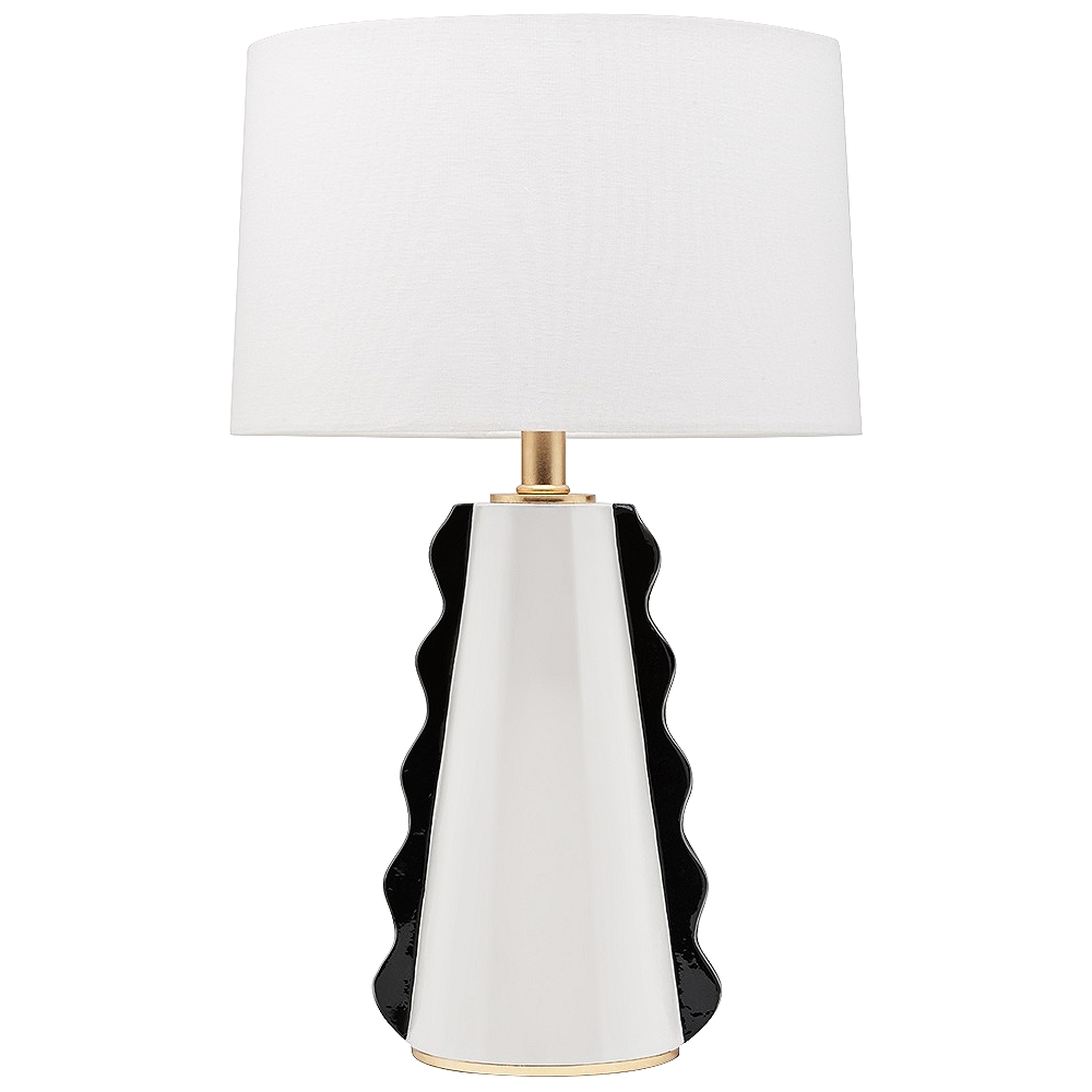 Mitzi Faith Black and White Ceramic Accent Table Lamp - Style # 77A18 - Lamps Plus