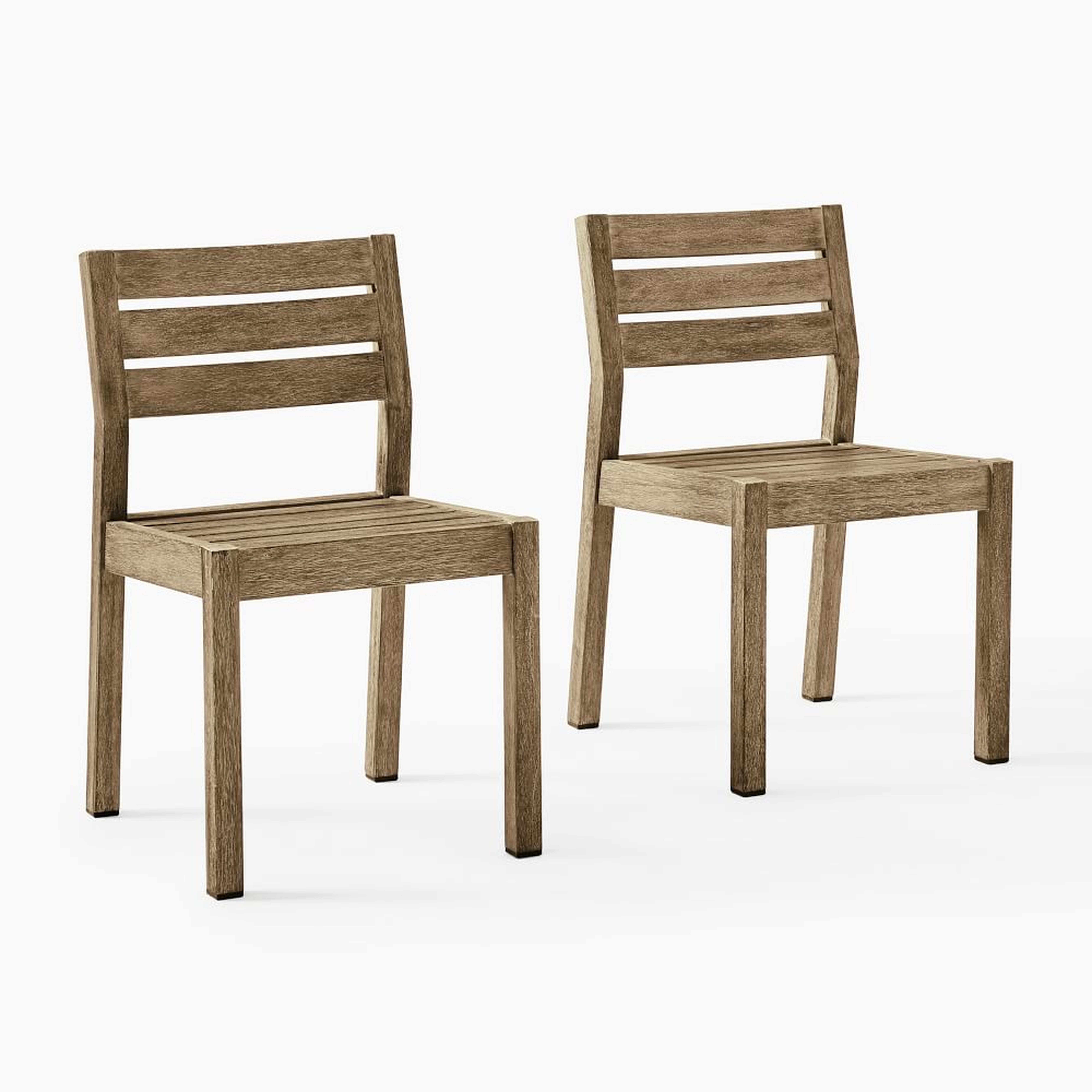 Portside Outdoor Dining Chair, Driftwood, Set of 2 - West Elm