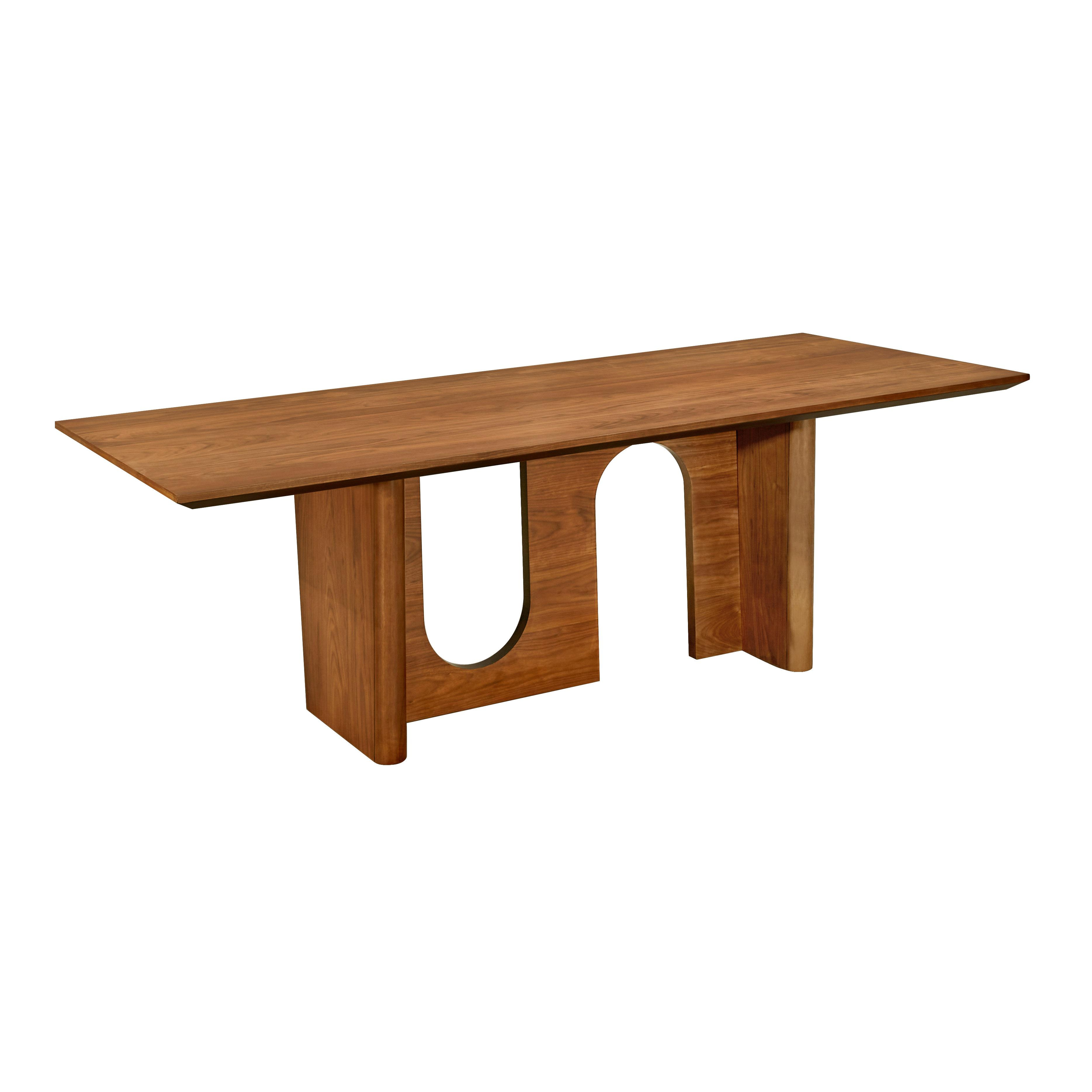 Satra Walnut Rectangular Dining Table - TOV FURNITURE