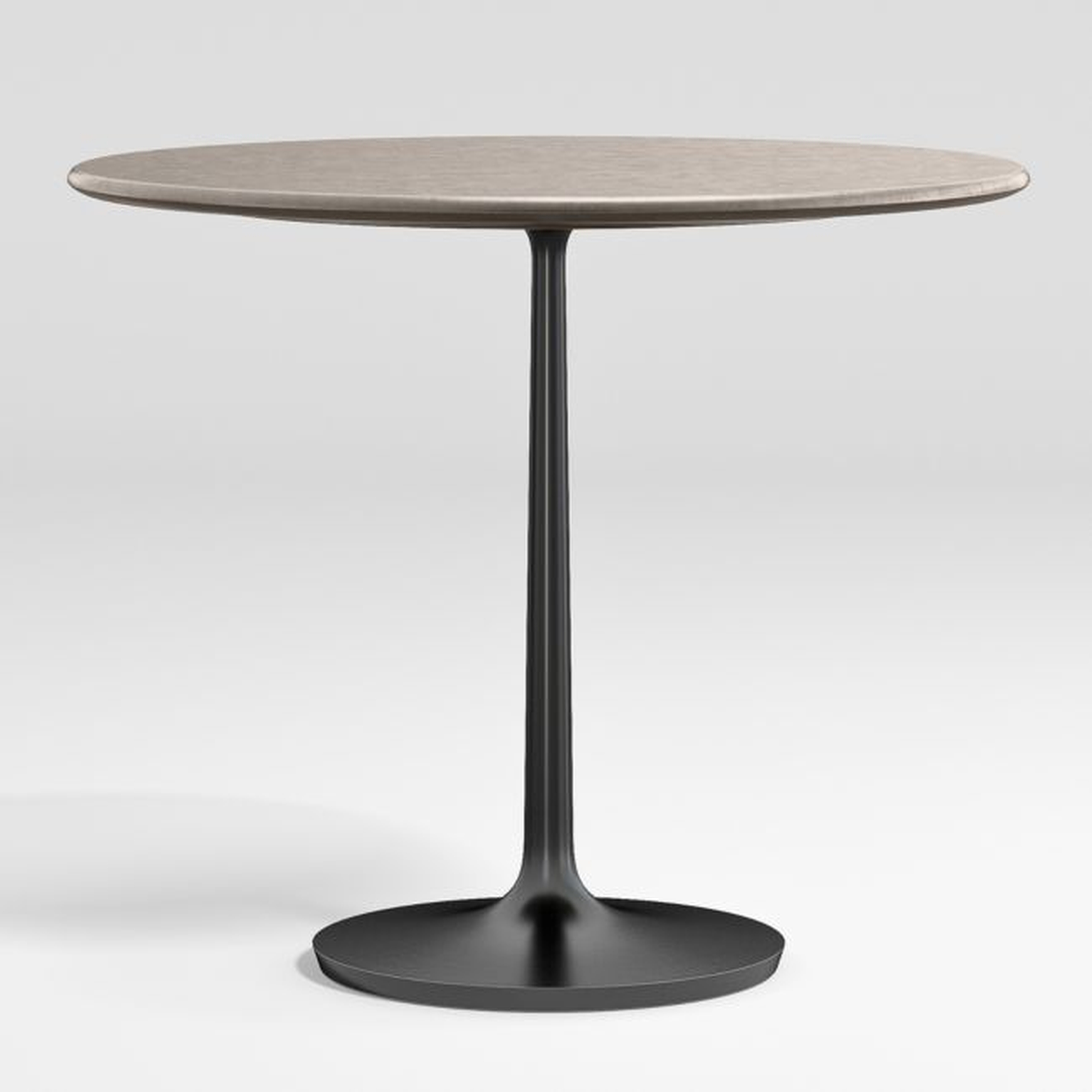 Nero 36" Concrete Dining Table with Matte Black Base - Crate and Barrel