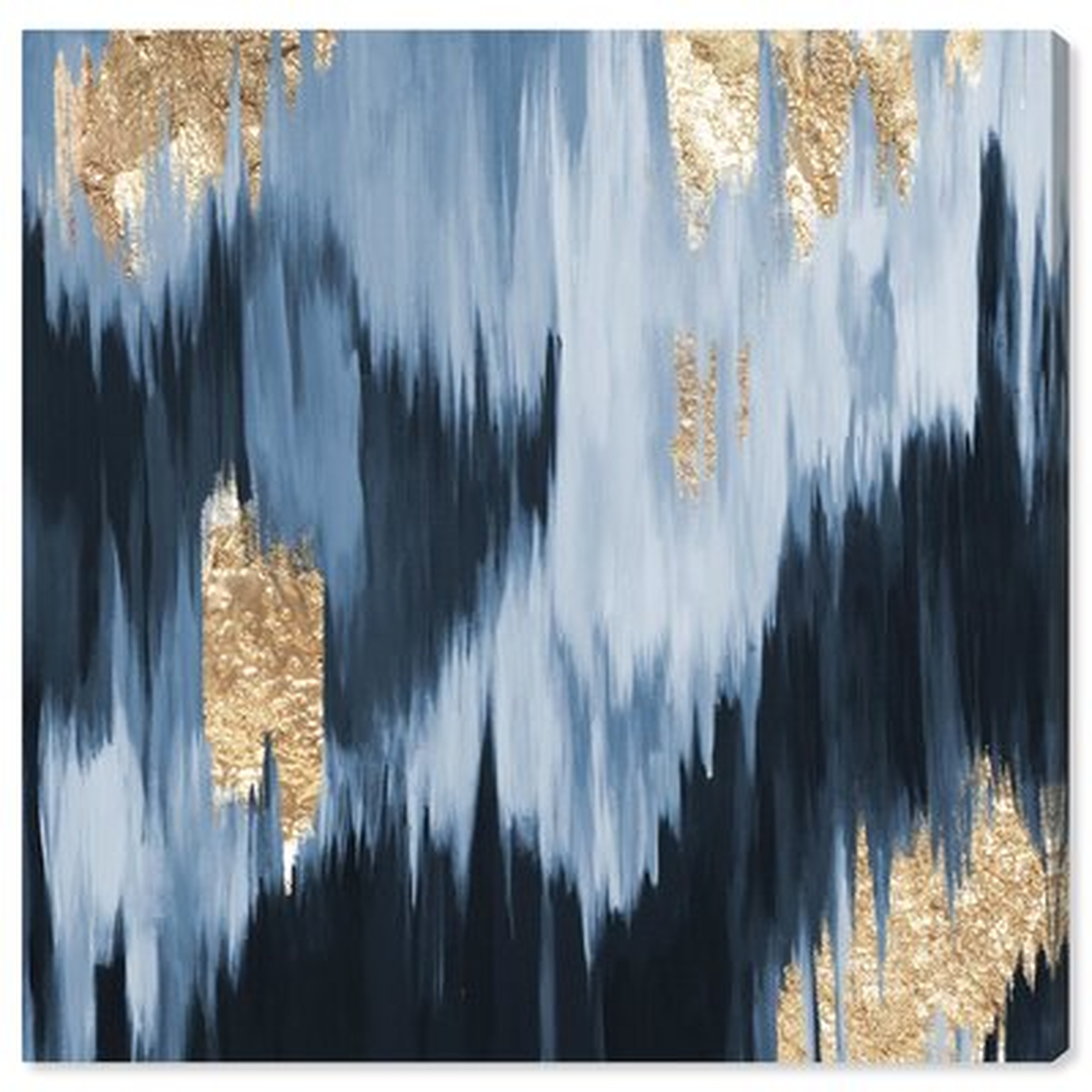 Abstract Gold Blue Fall - Picture Frame Print on Canvas - Wayfair