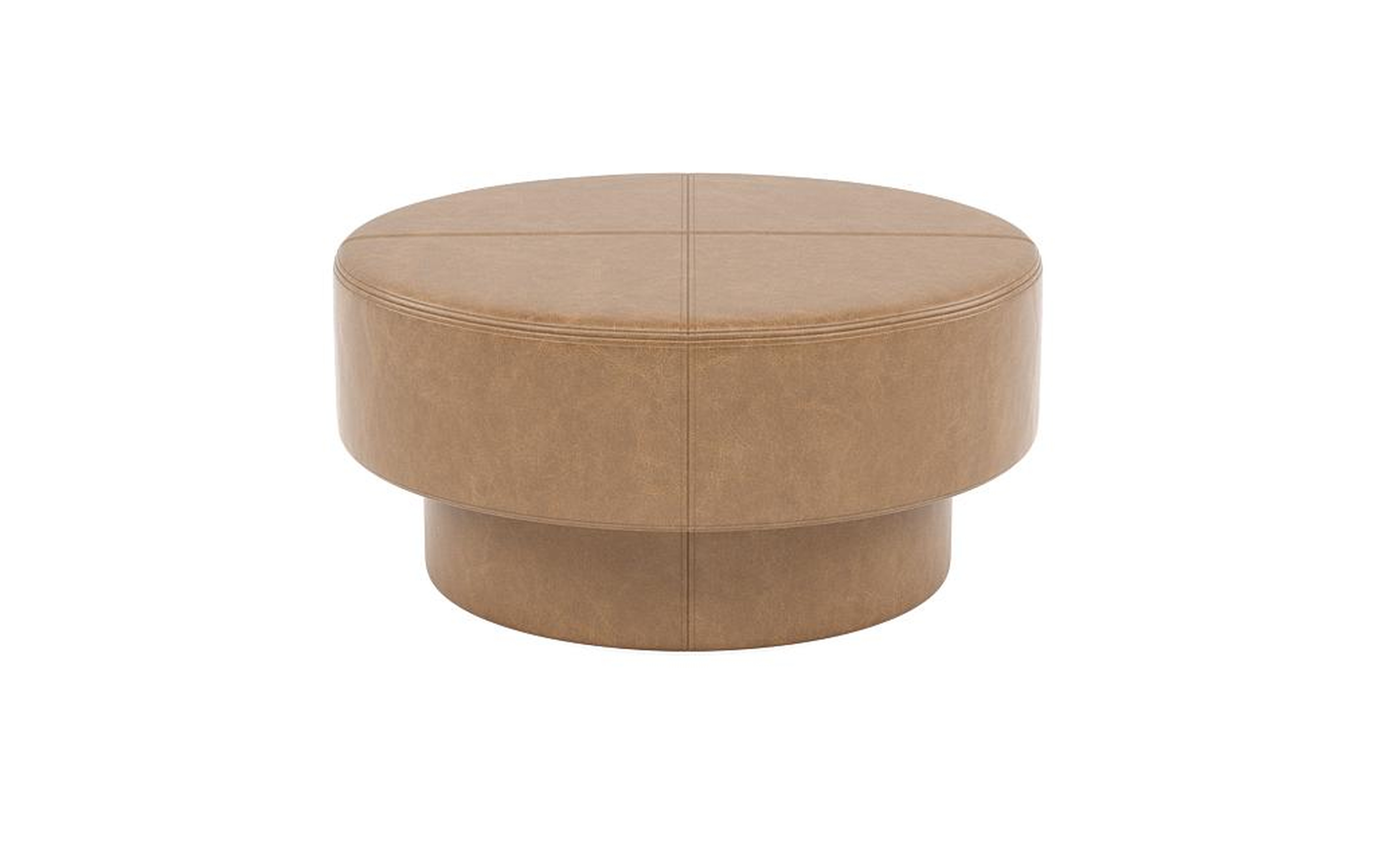 Benson Leather Footed Round - Interior Define
