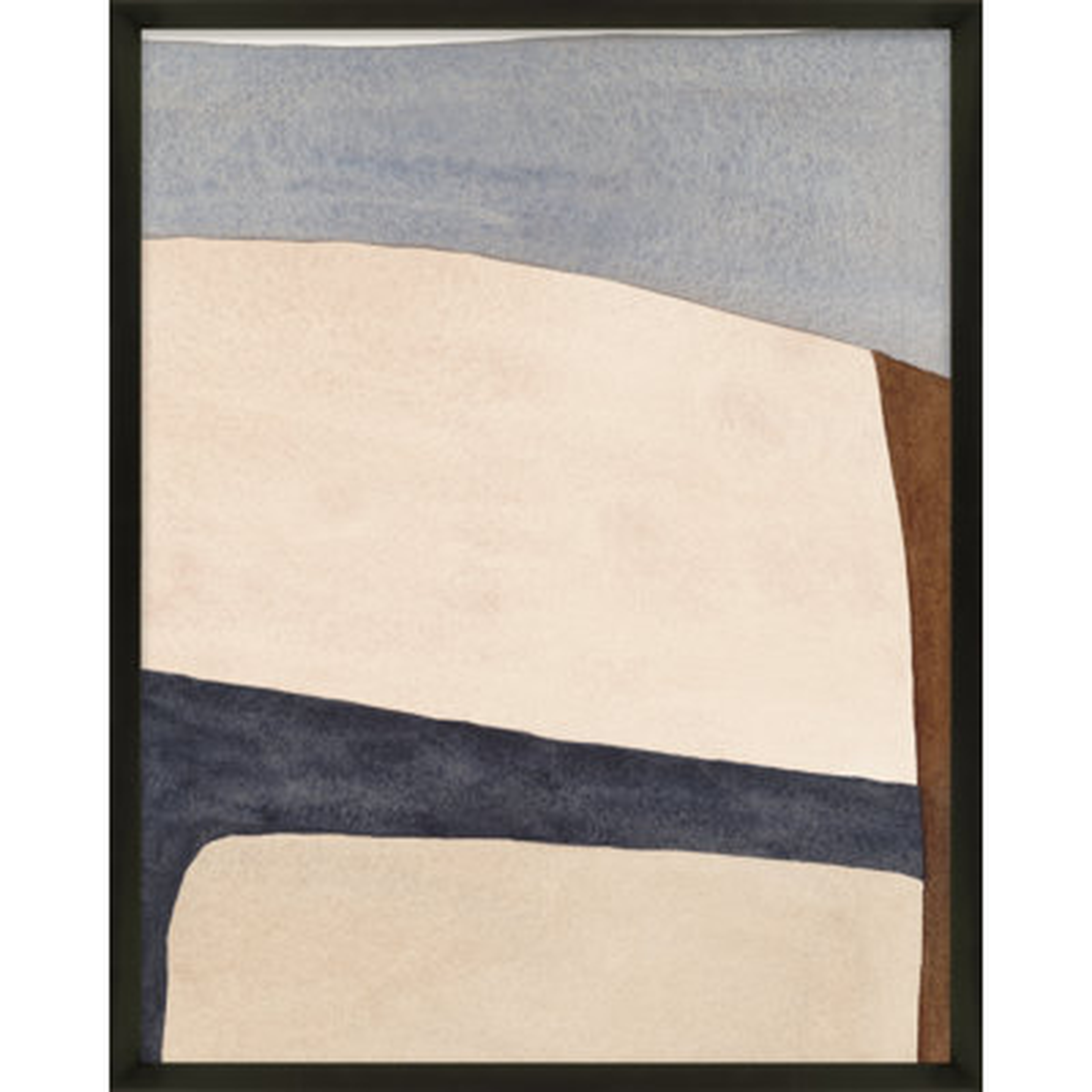 Divided By Blue 1 By Julia Balfour - Framed Wall Art - Wayfair