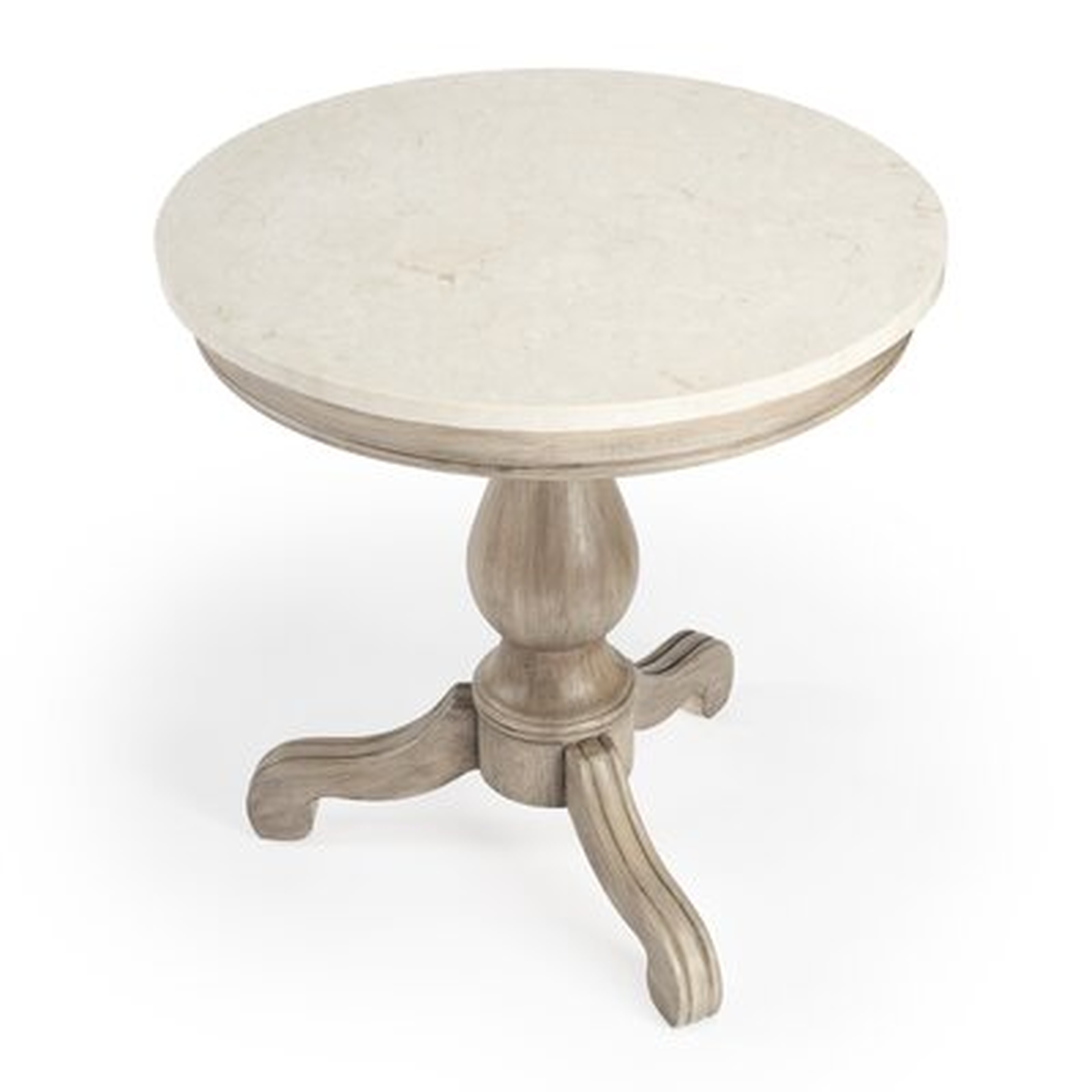 Aberdale Marble Top Pedestal End Table - Wayfair