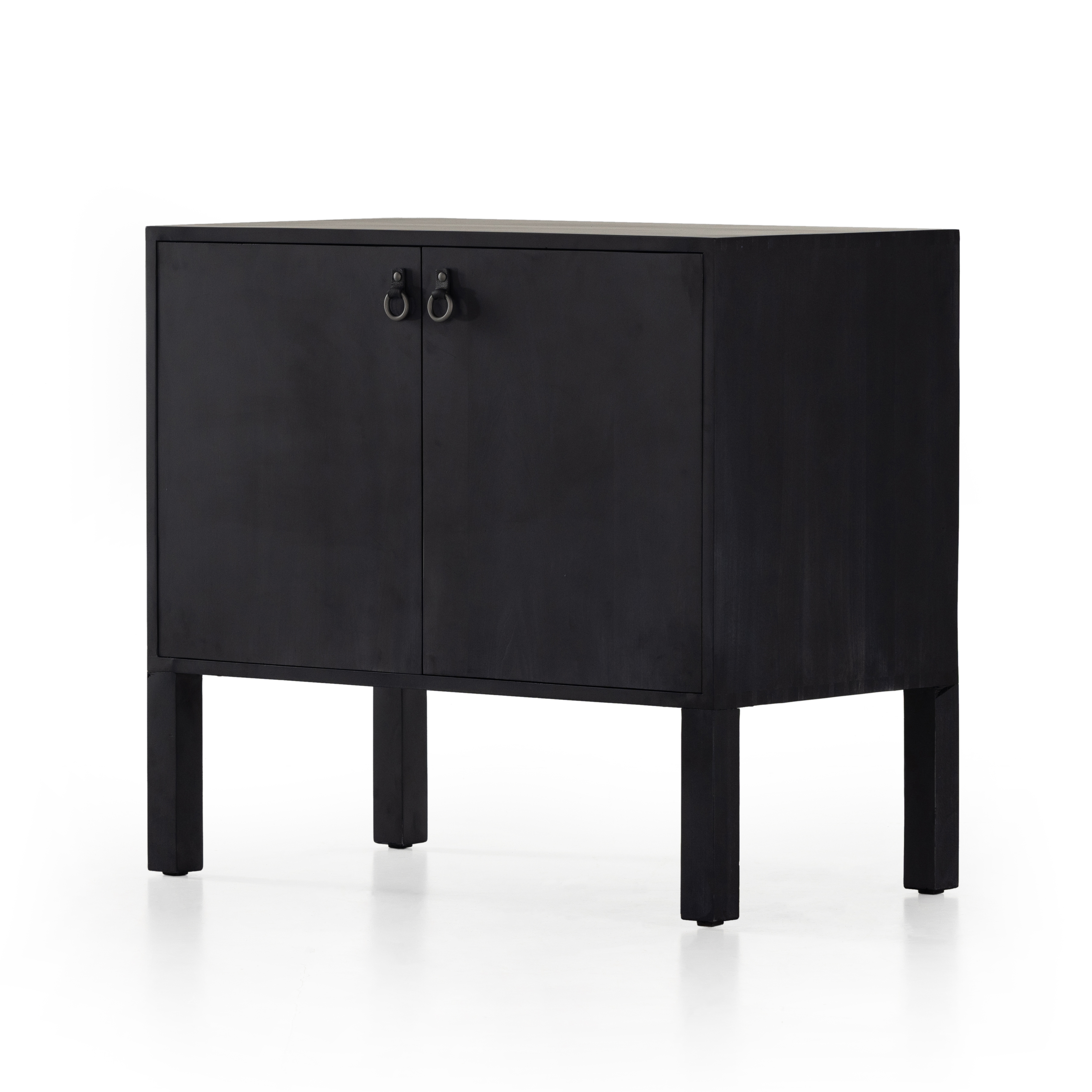 Isador Bar Cabinet-Black Wash Poplar - Four Hands