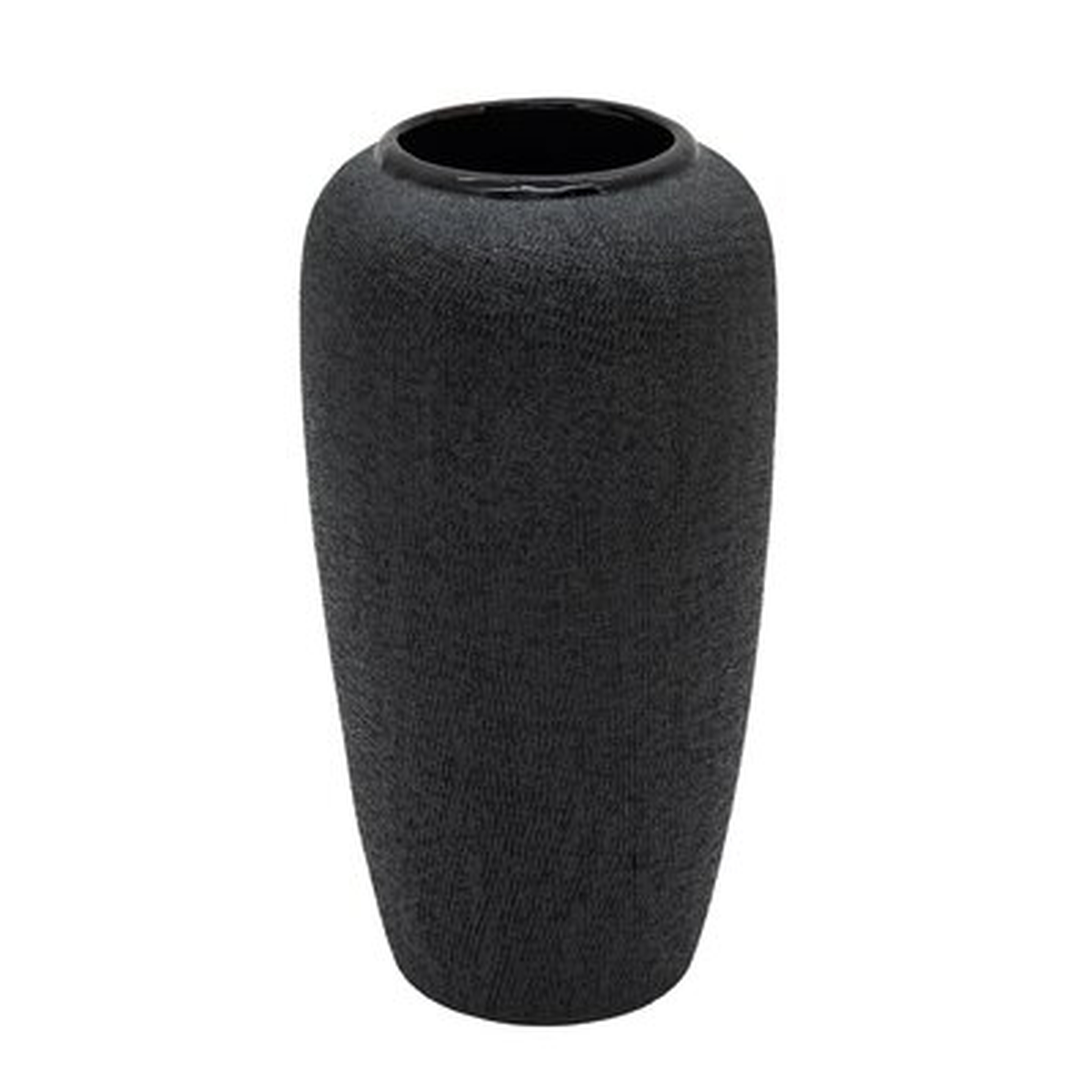 Deskins Black 12.25" Ceramic Table Vase - Wayfair