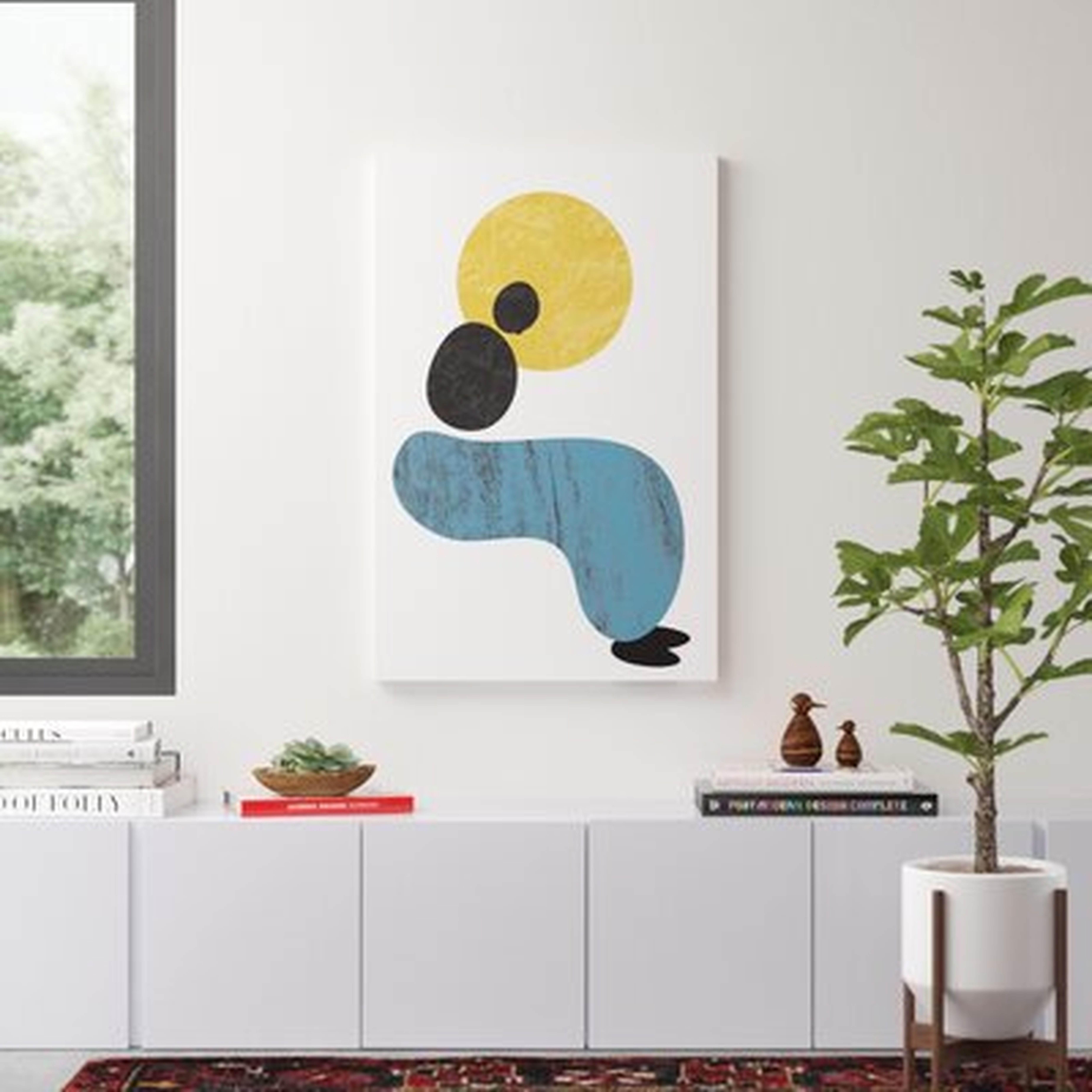 'Abstract Lady' - Wrapped Canvas Painting Print - AllModern