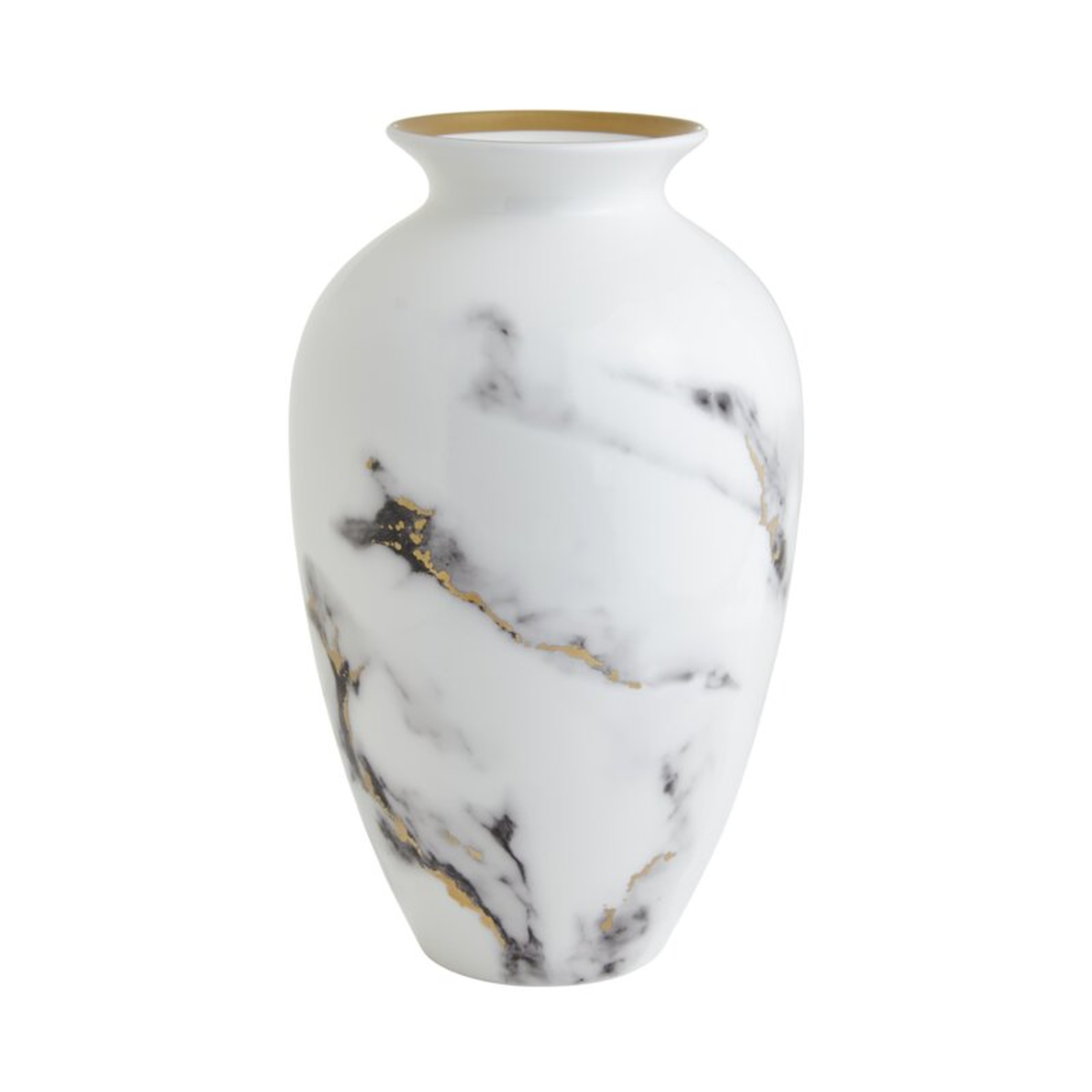 Prouna Venice Fog/Gray 12"" Bone China Table Vase - Perigold