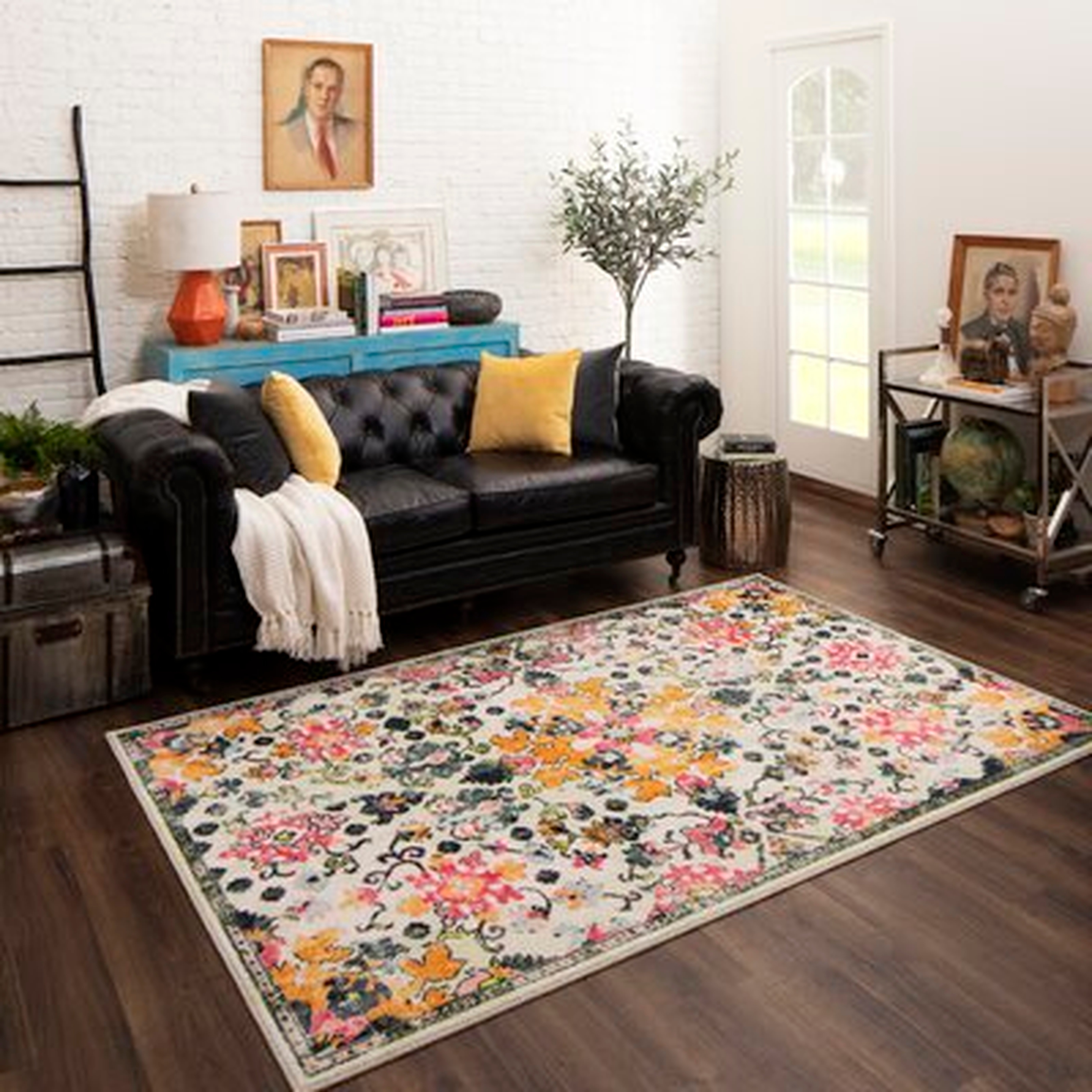 Prasanna Tufted Yellow/Pink/Green Rug - Wayfair