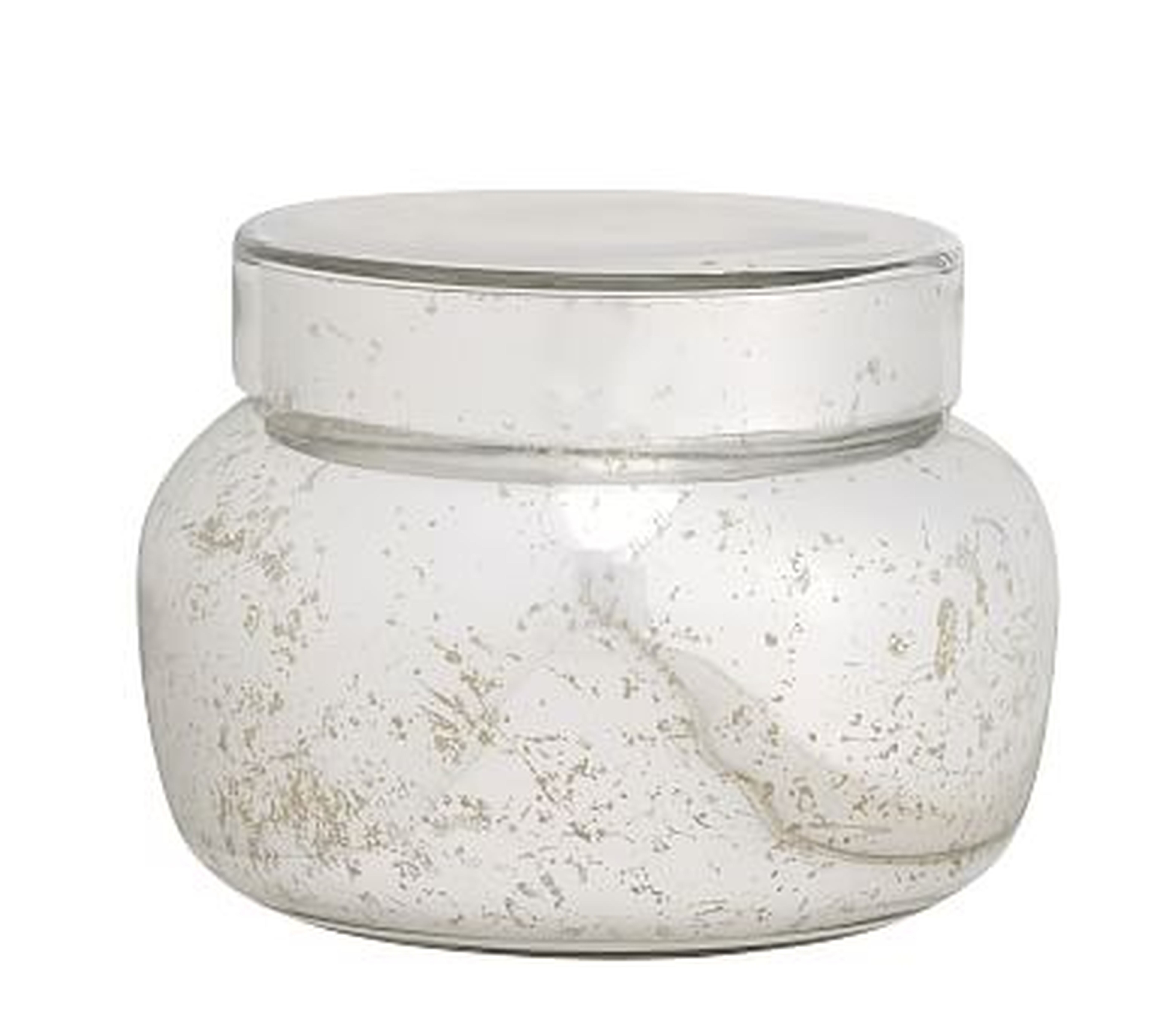 Mercury Glass Scented Candle - Neroli Jasmine, Silver, Large - Pottery Barn