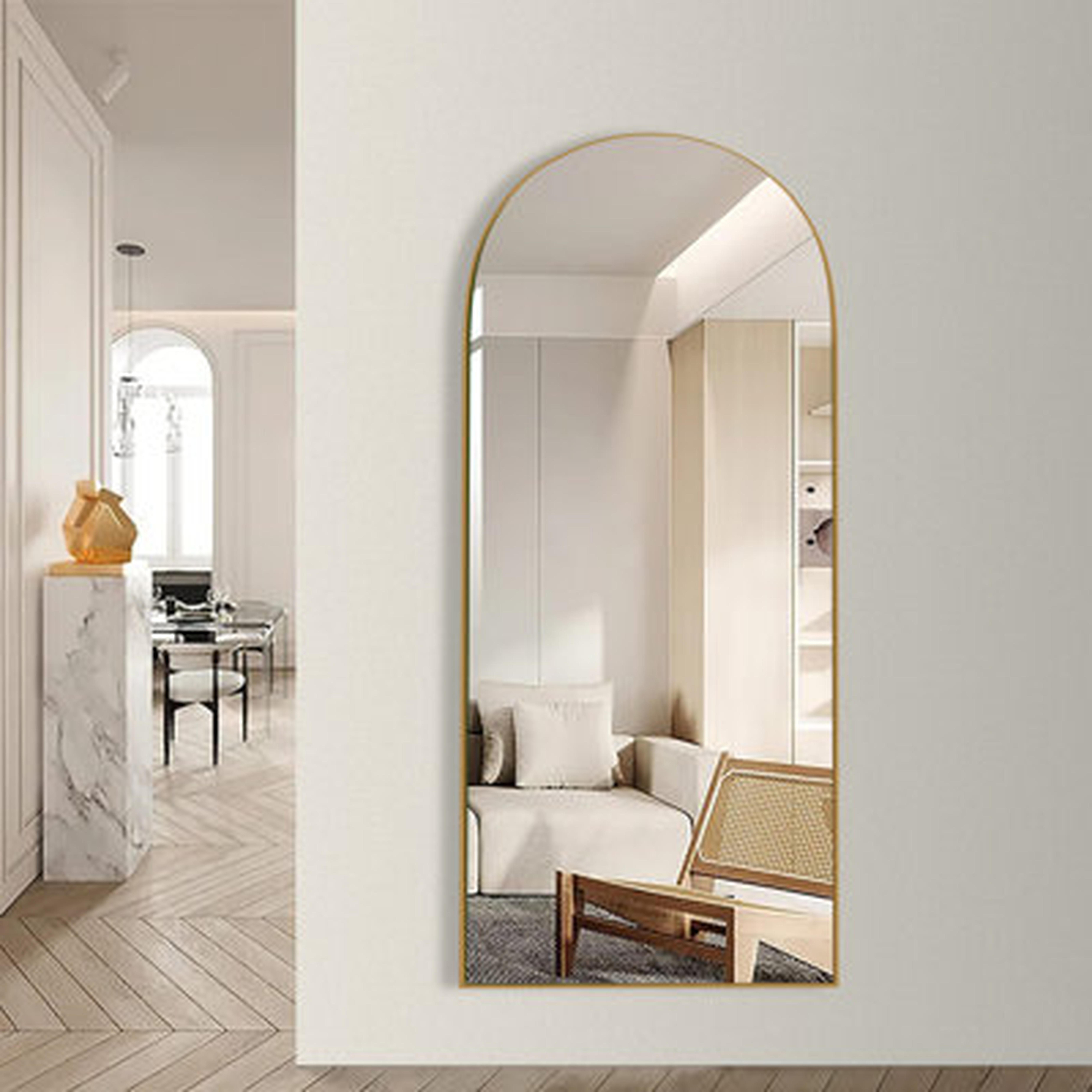 Leeron Arch Wood Mirror - Wayfair