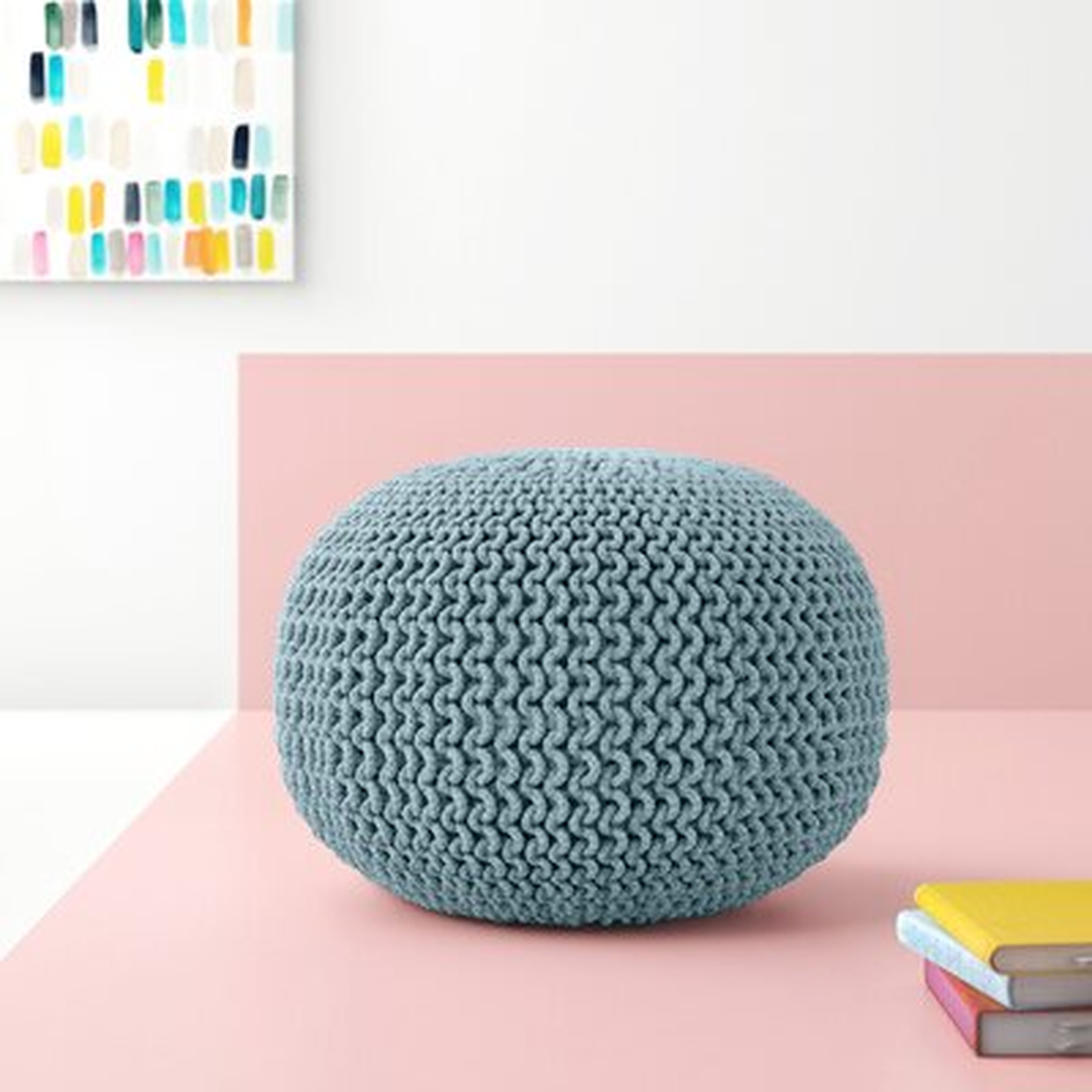 Susanna 20" Wide Round Pouf Ottoman - Wayfair