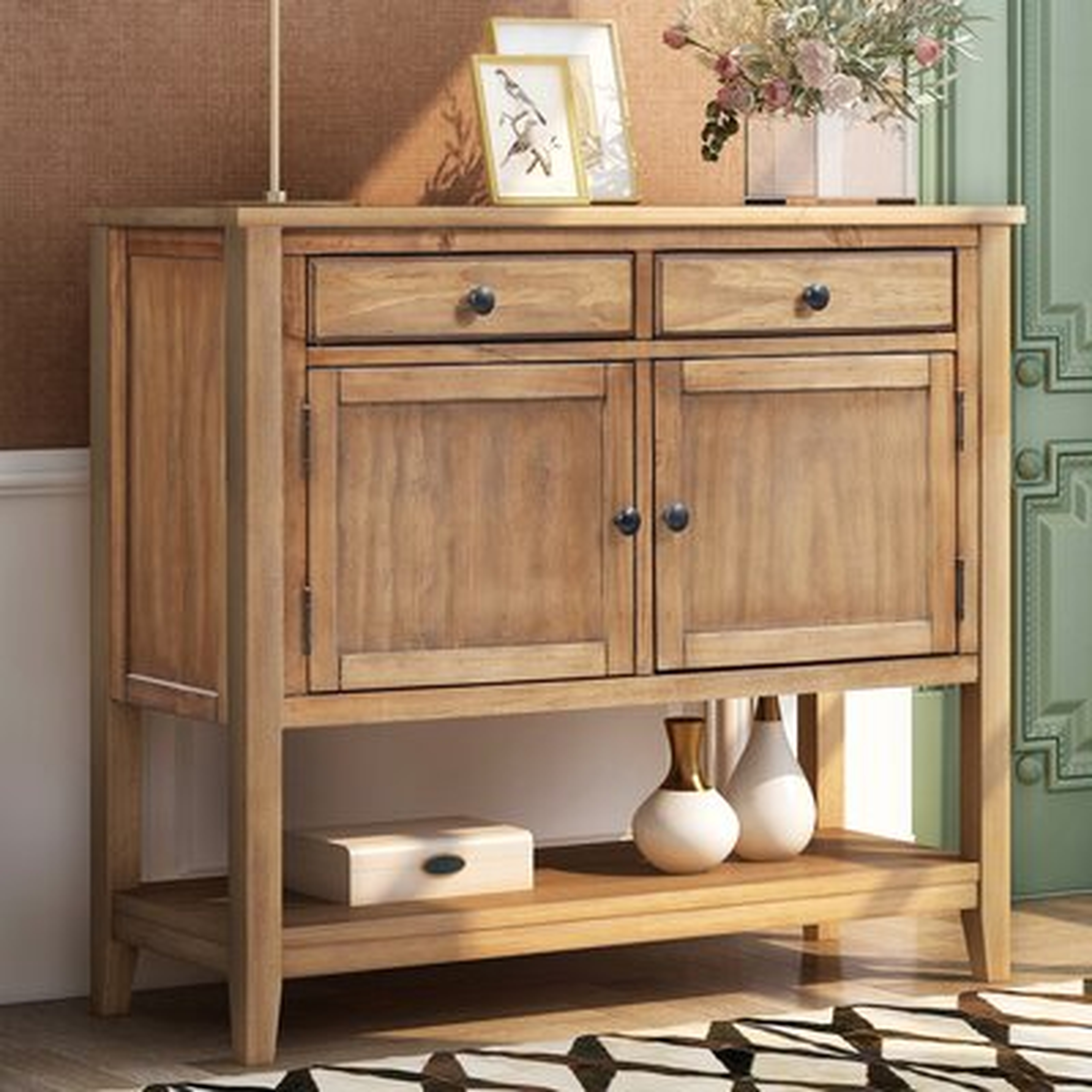 39" Wide 2 Drawer Solid Wood Server - Wayfair