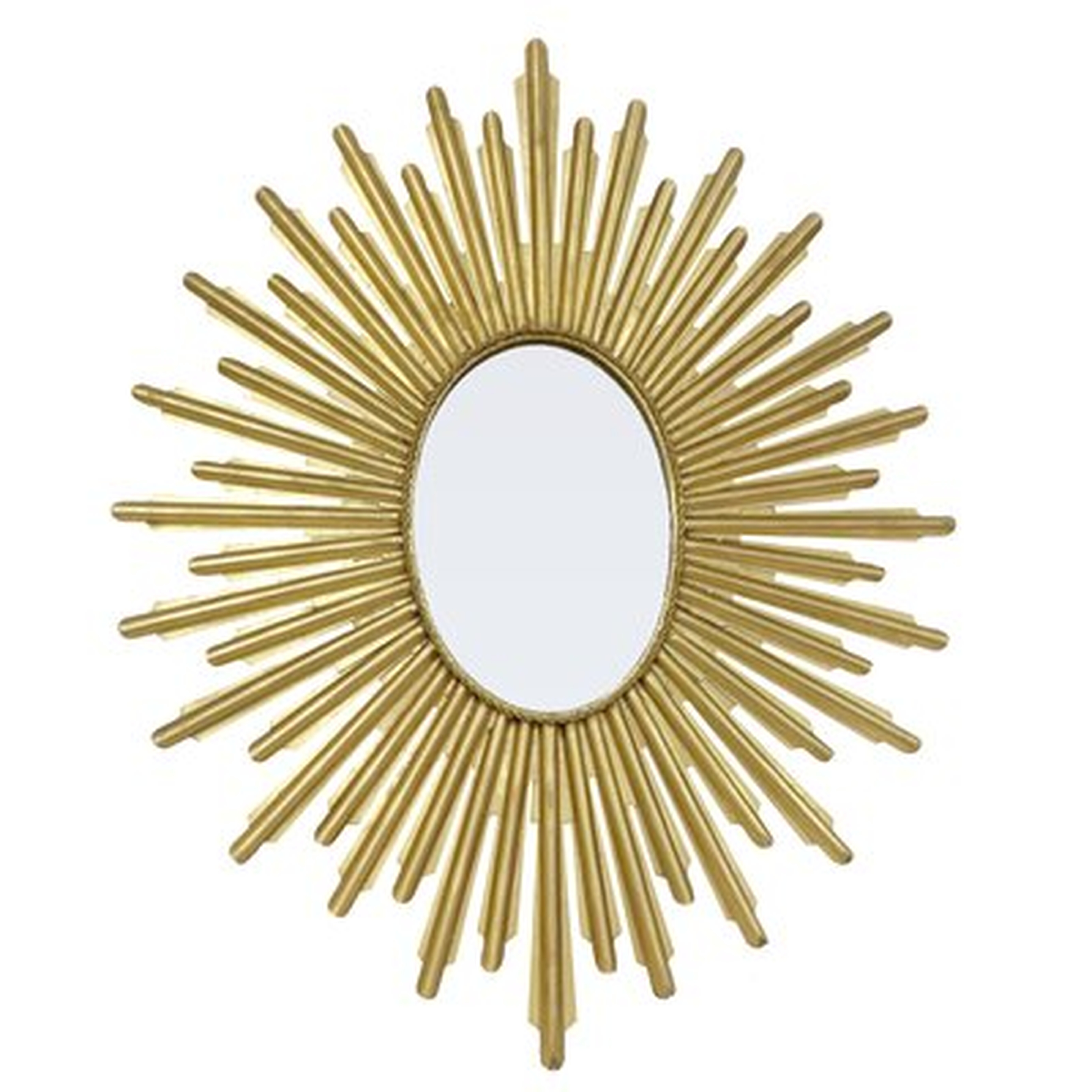 Antique Gold Oval Starburst Mirror - Wayfair