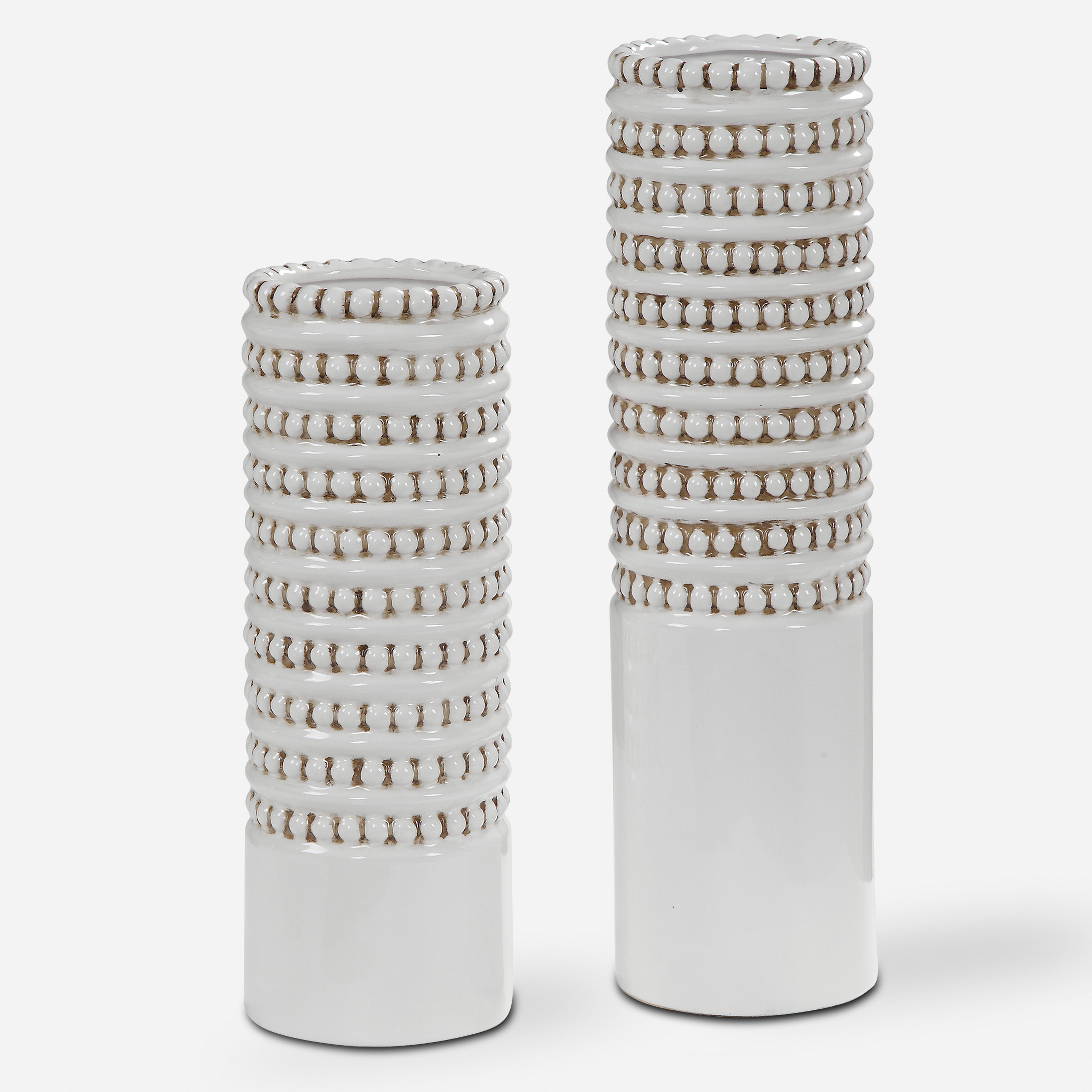 Angelou White Vases, Set/2 - Uttermost