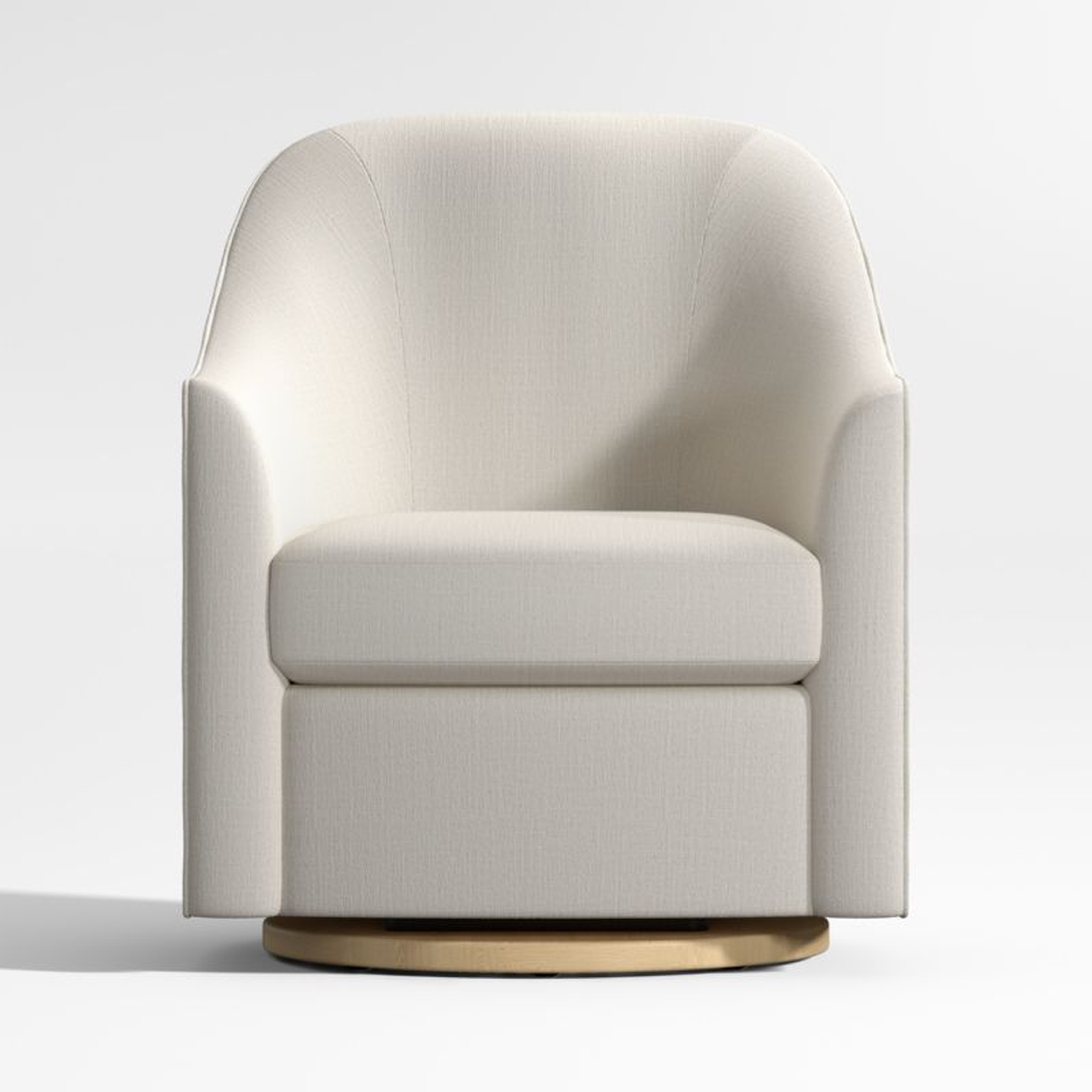 Lyric Natural Curved Nursery Swivel Nursery Glider Chair - Crate & Kids