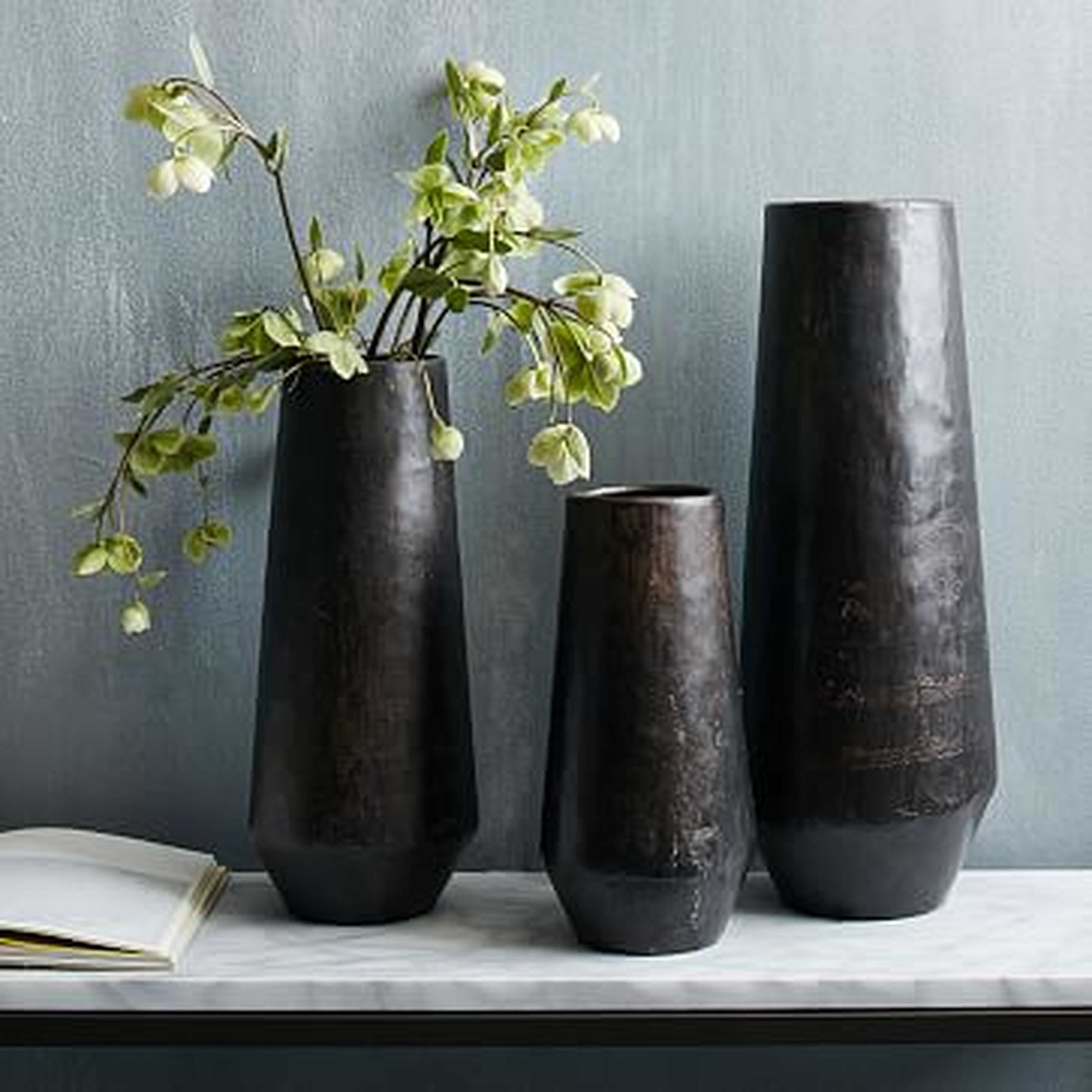 Recycled Metal Vase, Set of 3 - West Elm