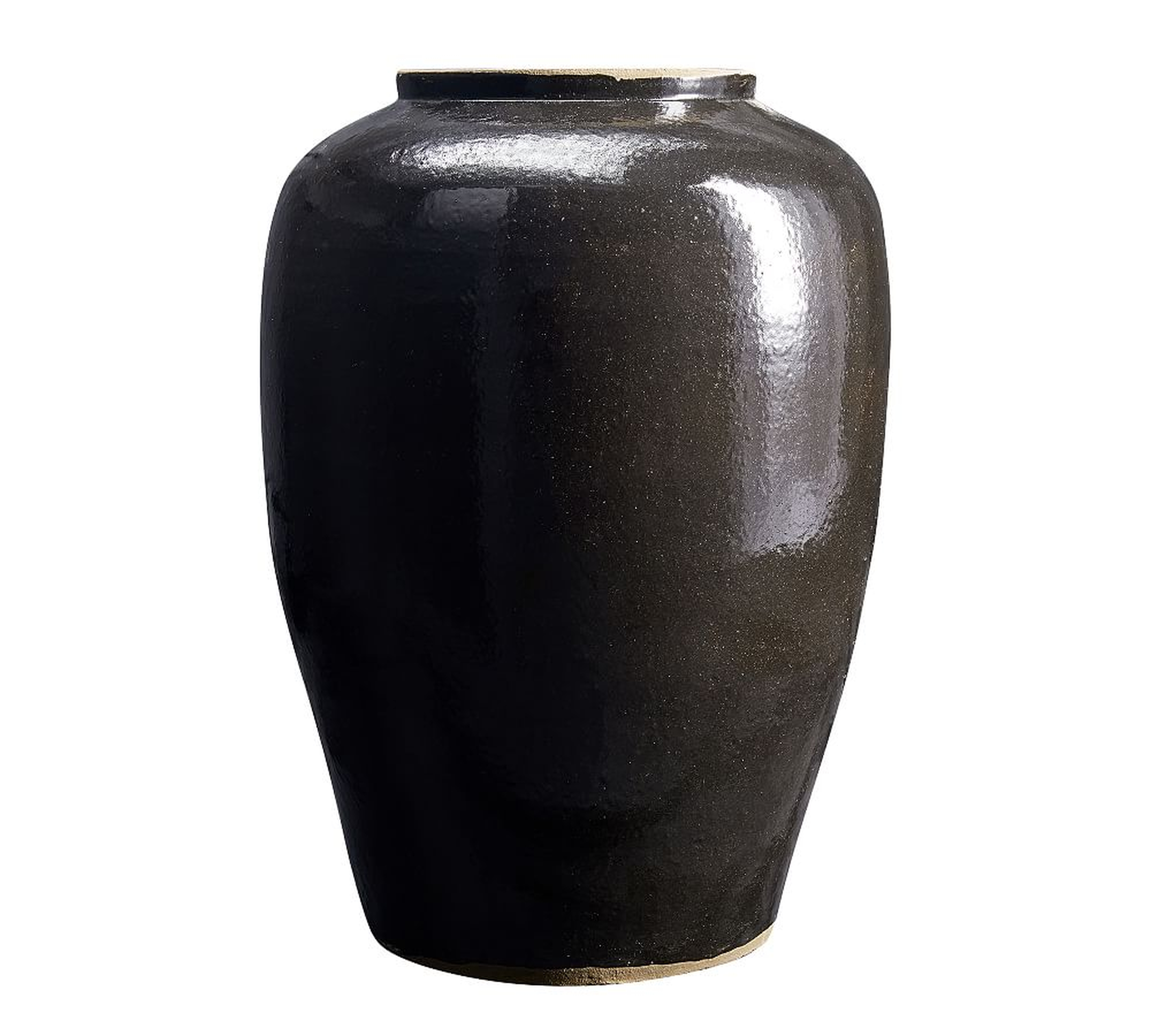 Burke Ceramic Vase - Black - Pottery Barn