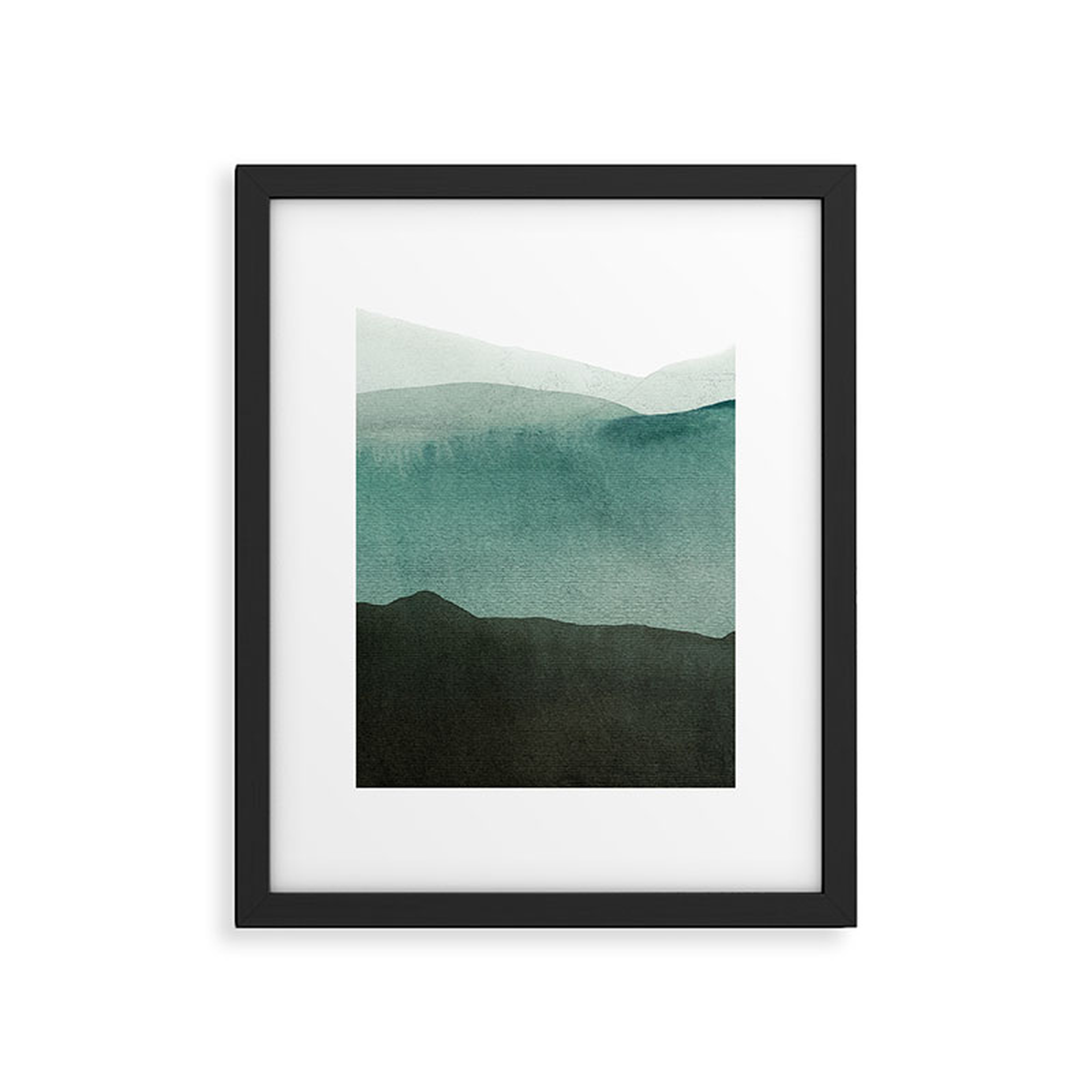 Valleys Deep Mountains High by Iris Lehnhardt, Modern Framed Art Print, Black, 20" x 16" - Studio Marcette