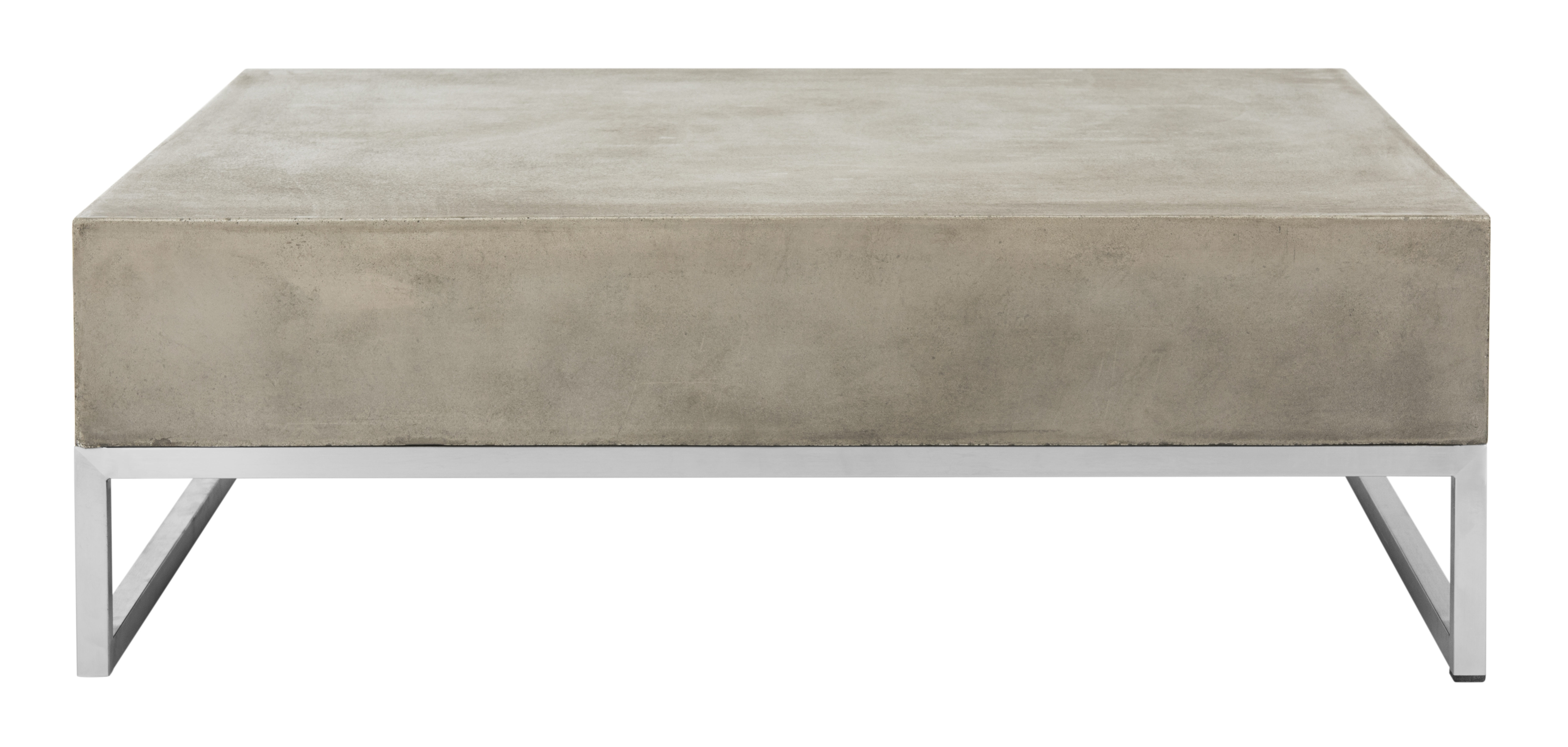 Eartha Indoor/Outdoor Modern Concrete 11.42-Inch H Coffee Table - Dark Grey - Safavieh - Arlo Home