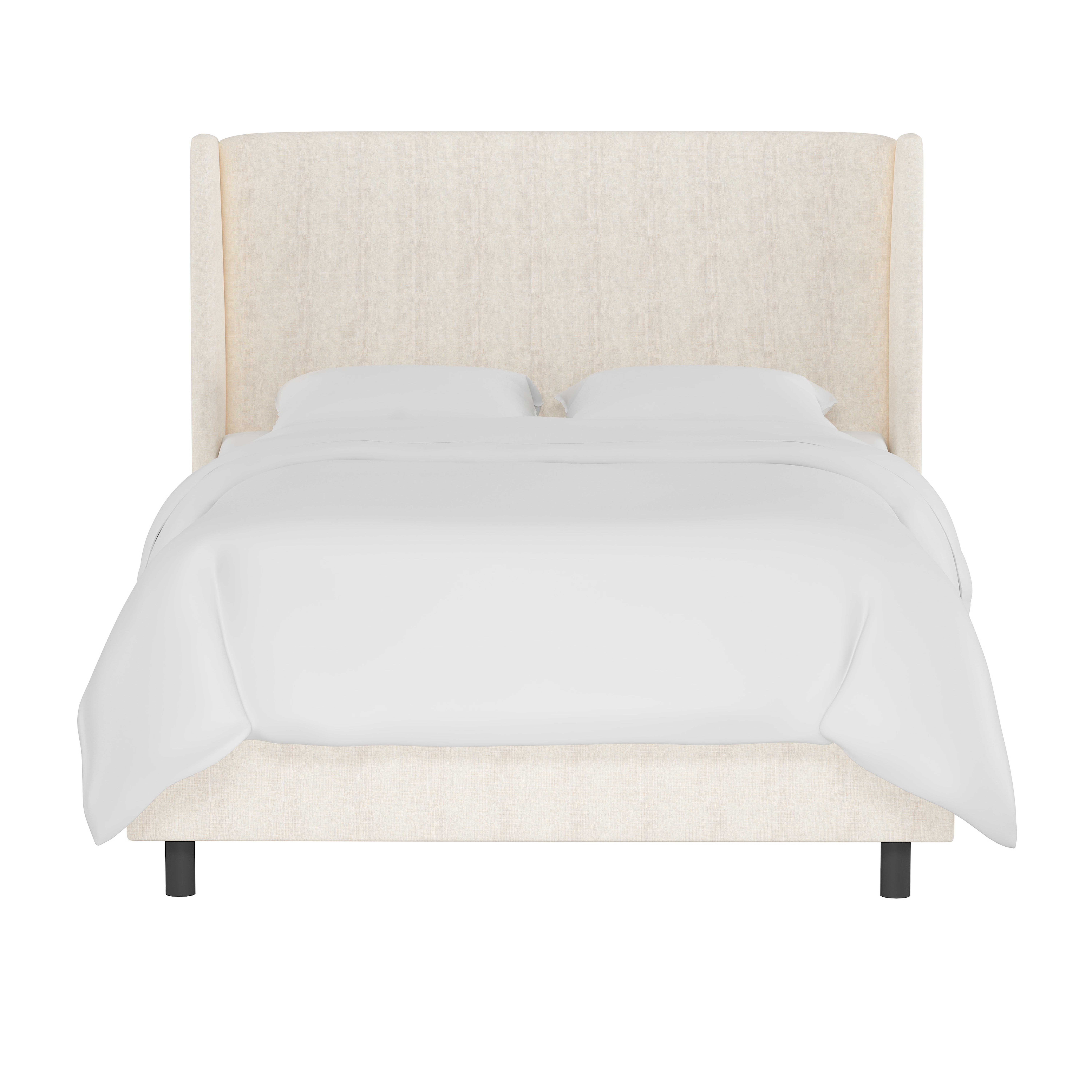 Bannock Wingback Bed, Queen, White - Cove Goods