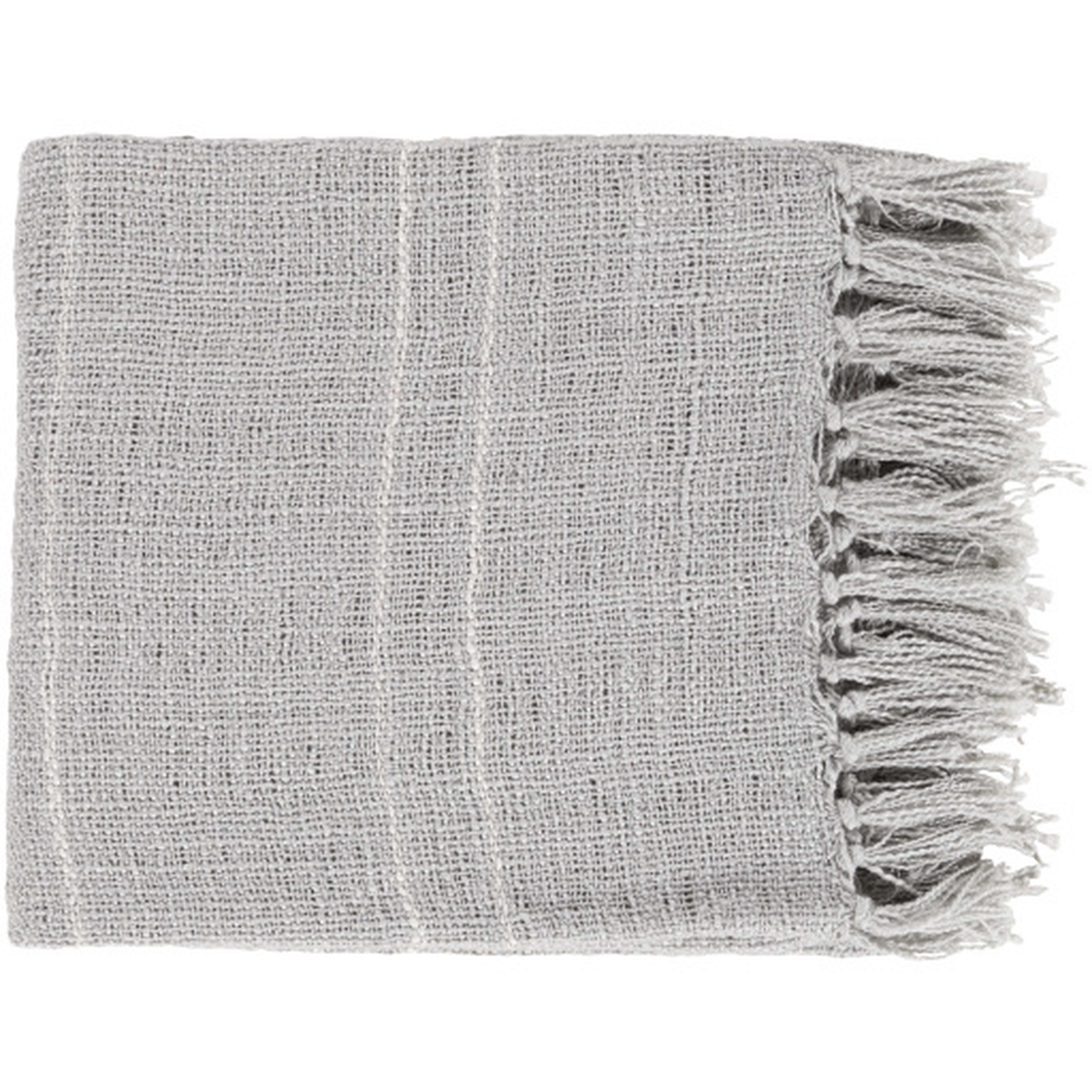 Traveler Throw Blanket, Gray, 50 x 60 - Surya