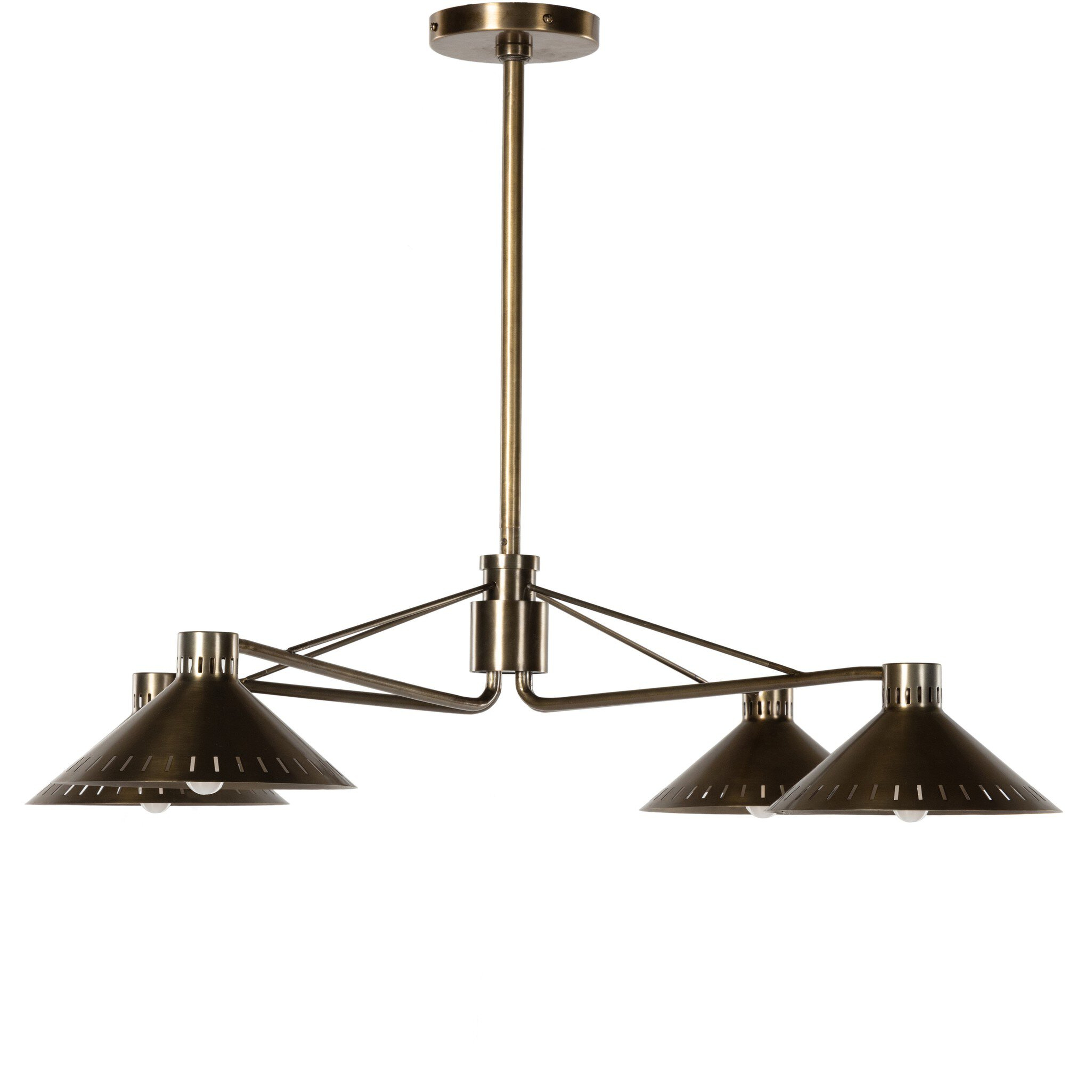 Egon Chandelier - Antique Brass Iron - Four Hands