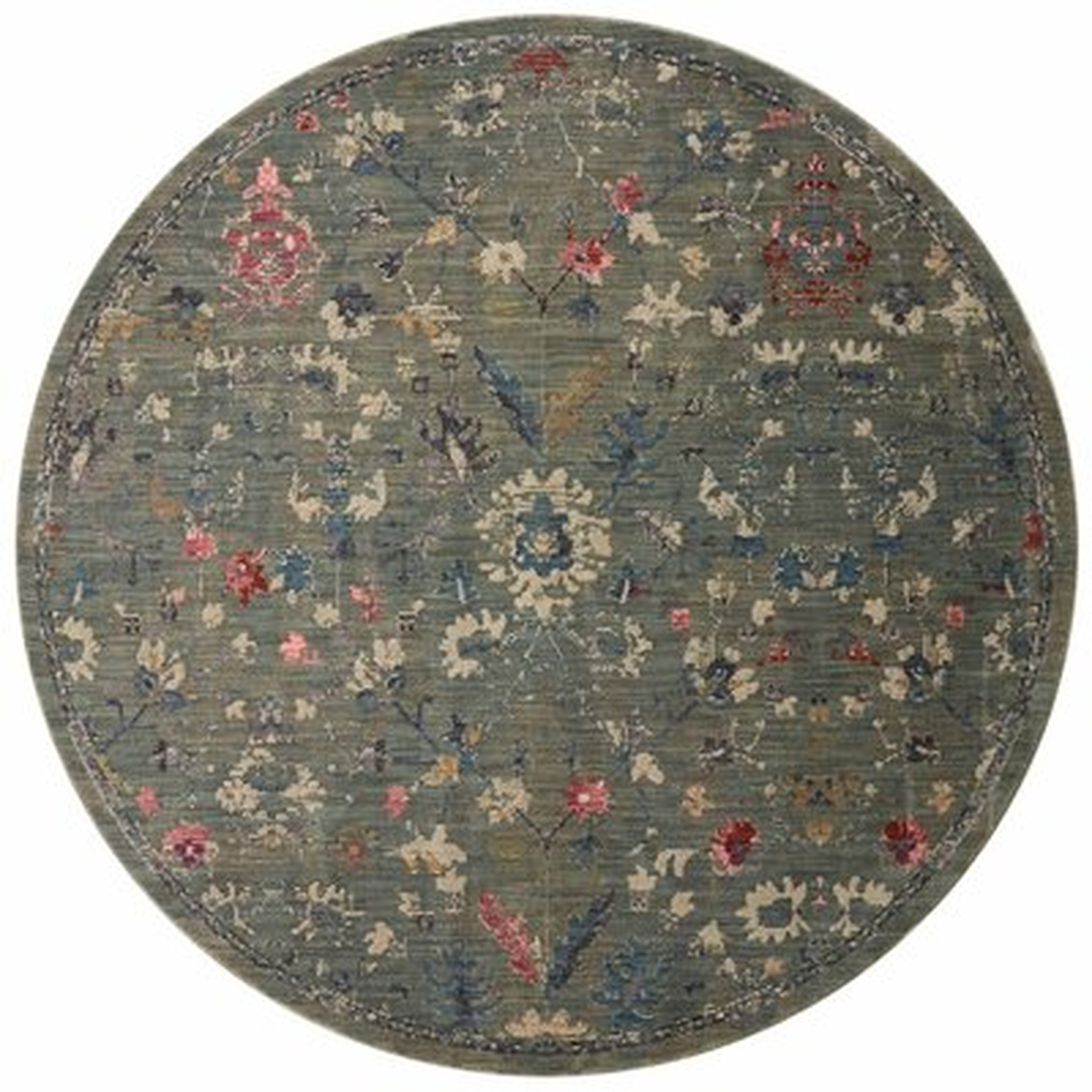 Jordie Power Loom Green/Blue Rug - Wayfair