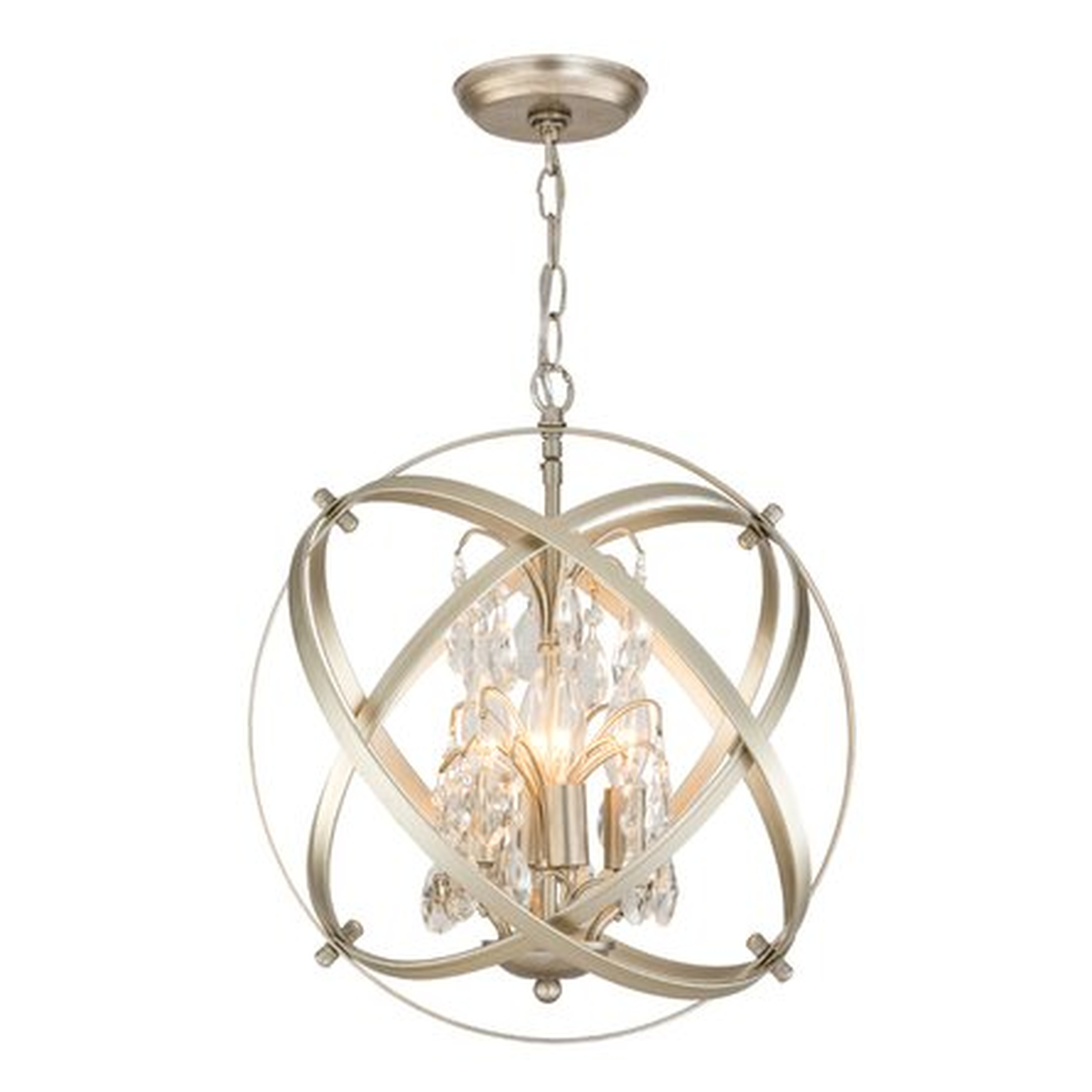 Chally 4 - Light Unique Globe Chandelier with Crystal Accents - Wayfair