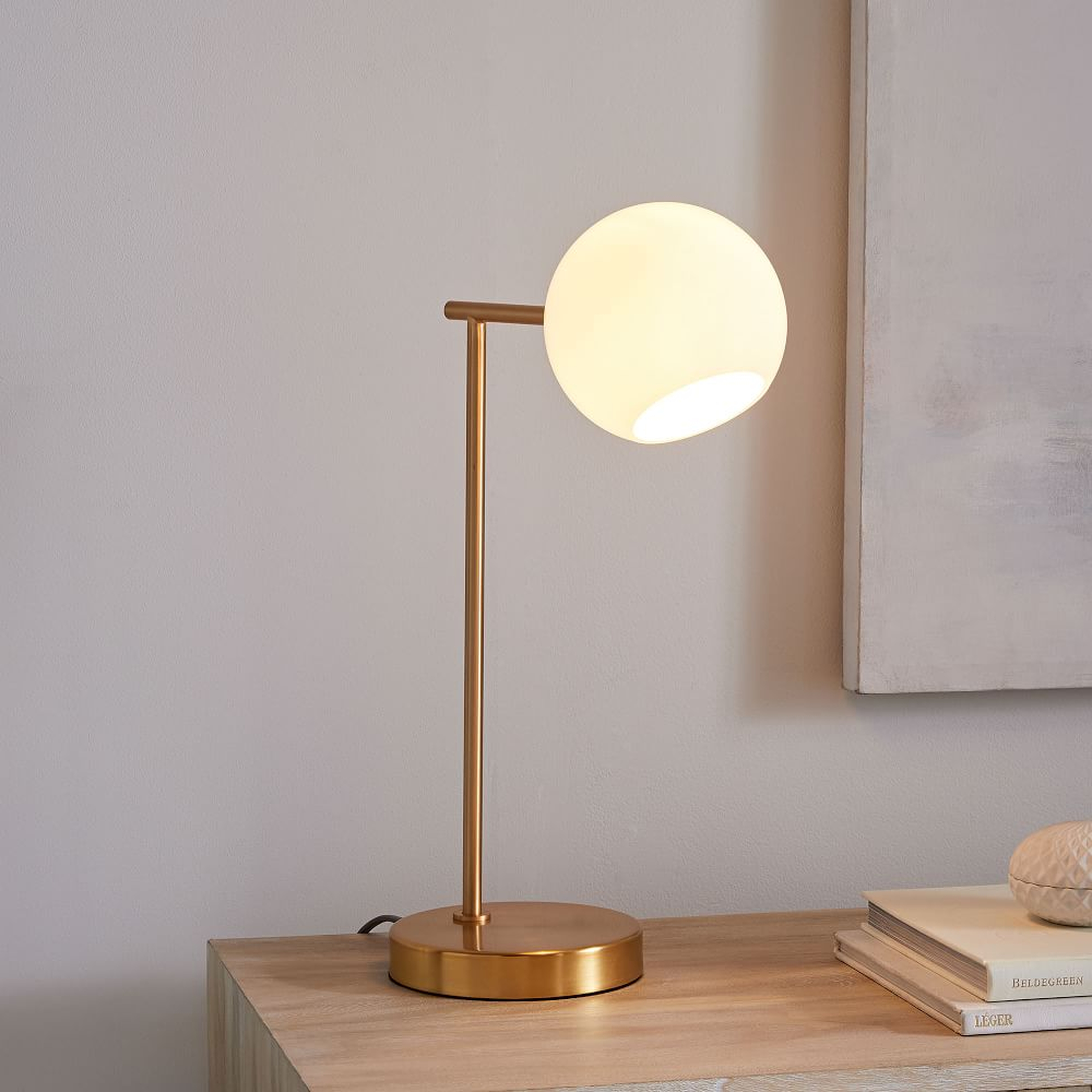 Staggered Glass Table Lamp + USB - West Elm