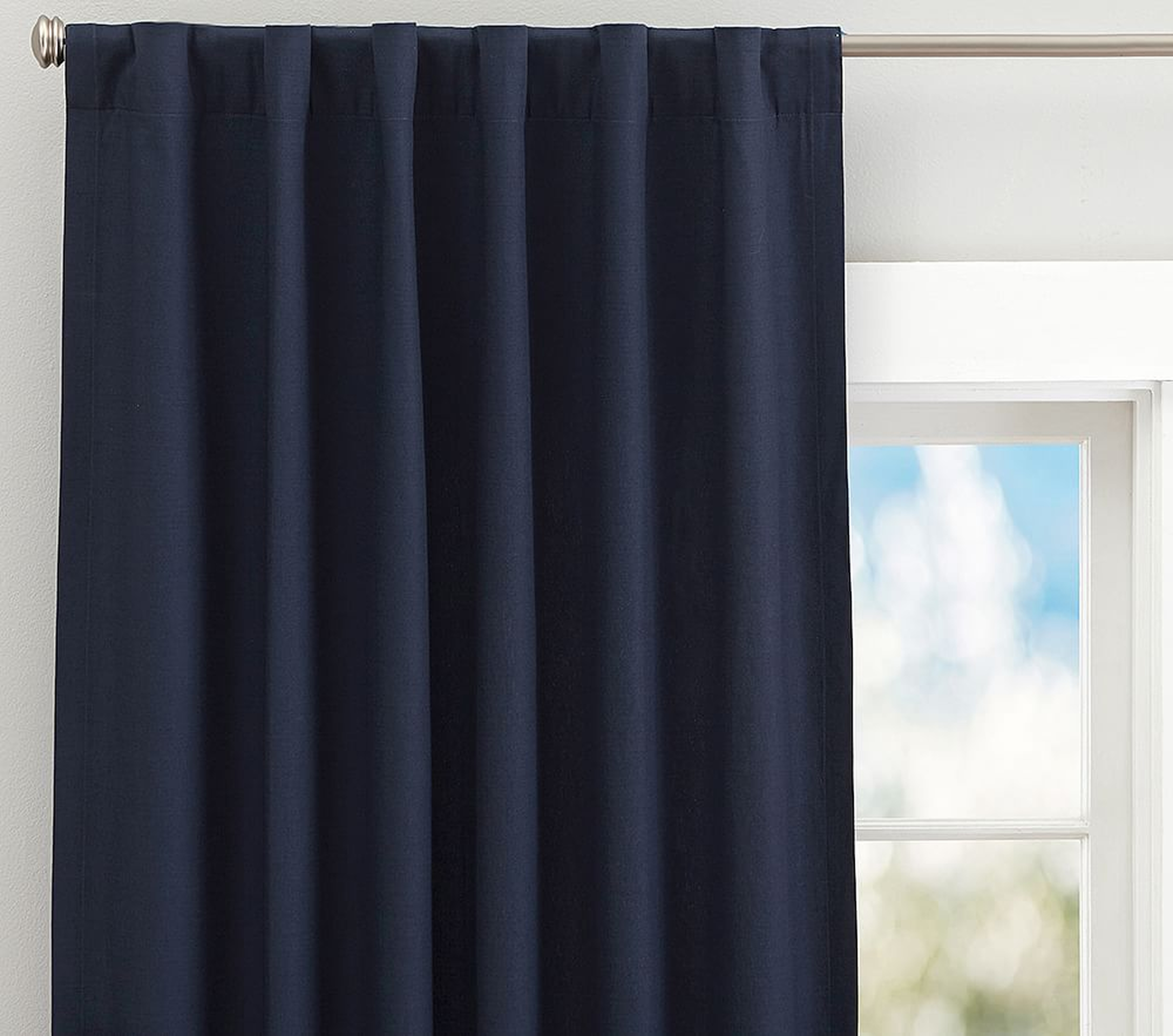 Classic Canvas Blackout Panel, 108 Inches, Navy, Set of 2 - Pottery Barn Kids
