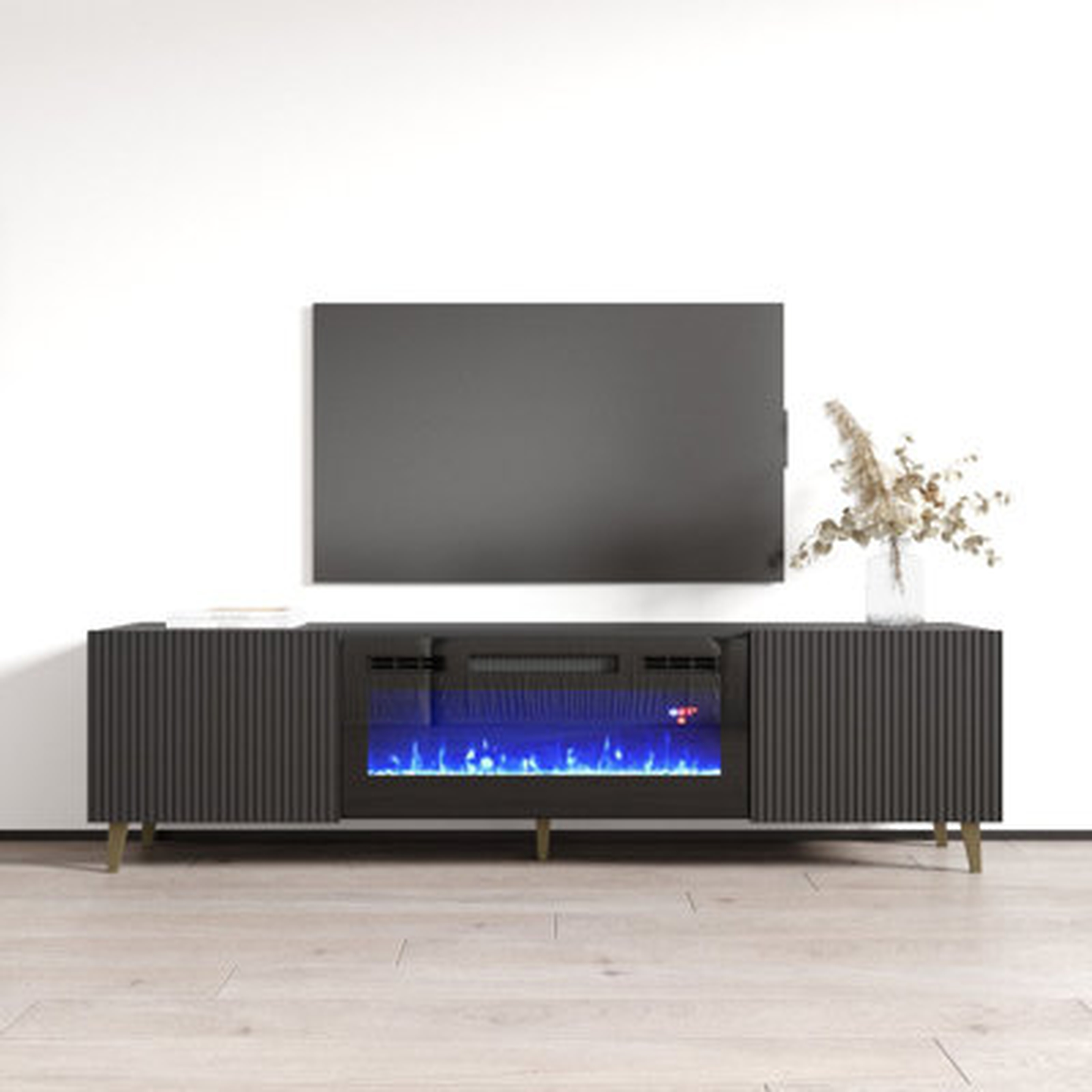 Pafos BL-EF 71" Electric Fireplace TV Stand - Wayfair